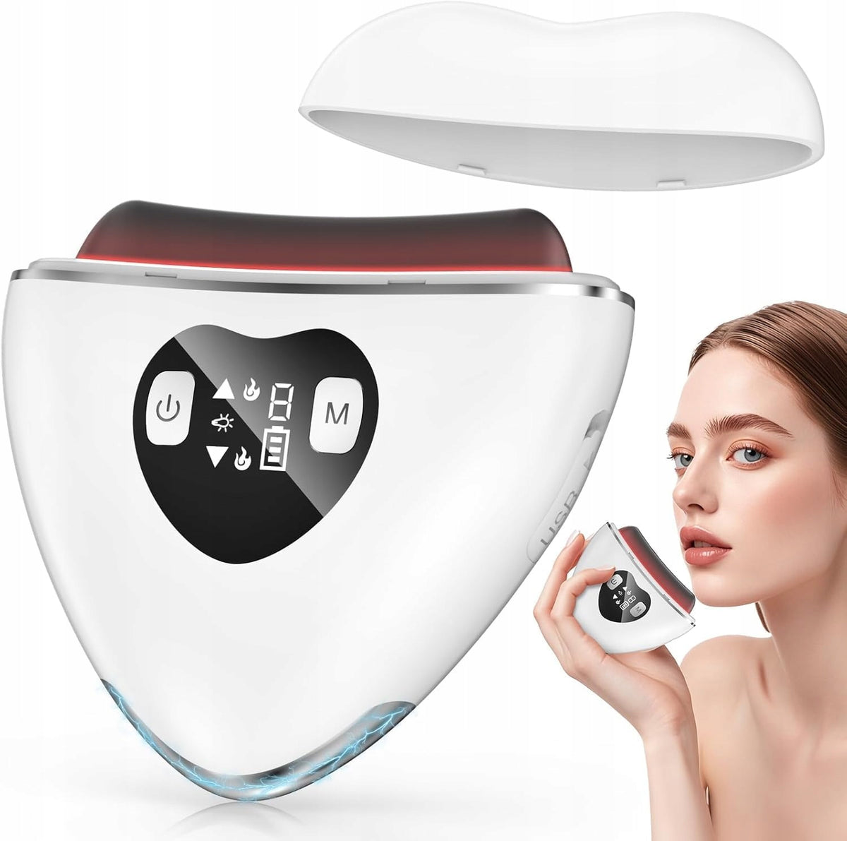 ELECTRIC MASSAGER GUA SHA 6W FACE LIFTING ANTI-AGING EMS