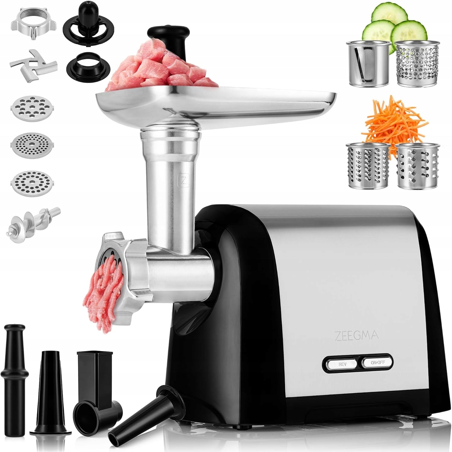 ELECTRIC MEAT GRINDER 1900W 3 DISCS KEBBE SHREDDER VEGETABLES