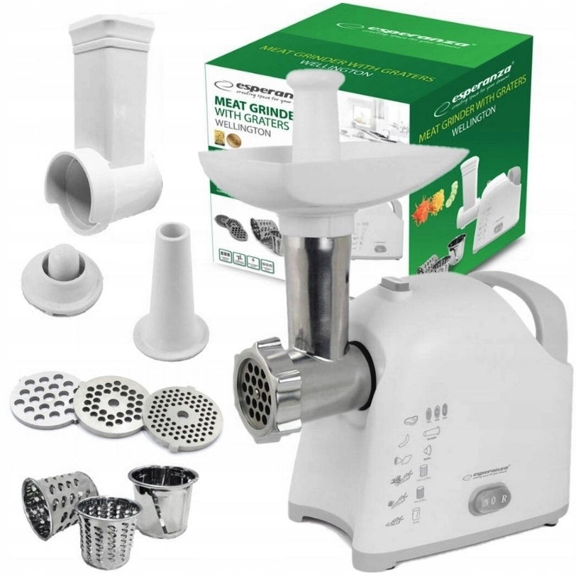 ELECTRIC MEAT GRINDER 2200W 3 SIEVES SHREDDER 3 DRUMS