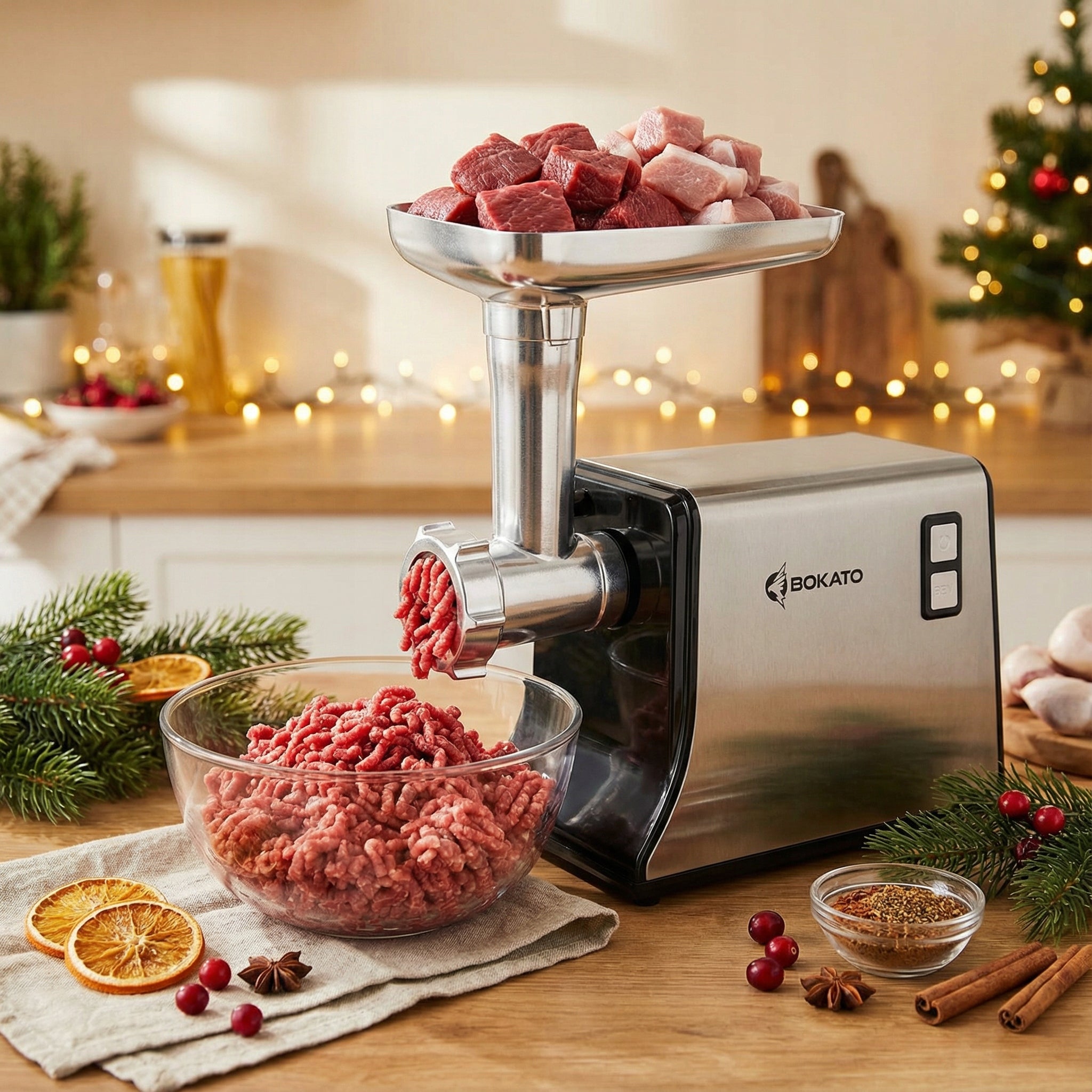 ELECTRIC MEAT GRINDER 2500W REVERSE BOKATO AKCESORIA EAN (GTIN) 5906228901240