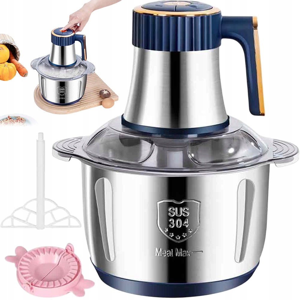 ELECTRIC MEAT GRINDER 6 KNIVES STAINLESS STEEL 5L 2 SPEEDS PER PATE Packaging status original