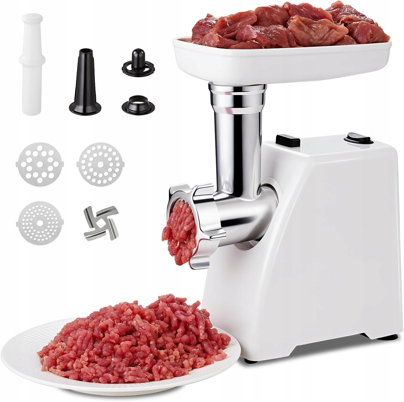 ELECTRIC MEAT GRINDER AMZCHEF STUFFER 300W MAX 2800W