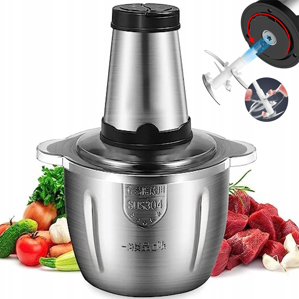 ELECTRIC MEAT GRINDER FOR MEAT, VEGETABLES 2L 300W STAINLESS STEEL 304