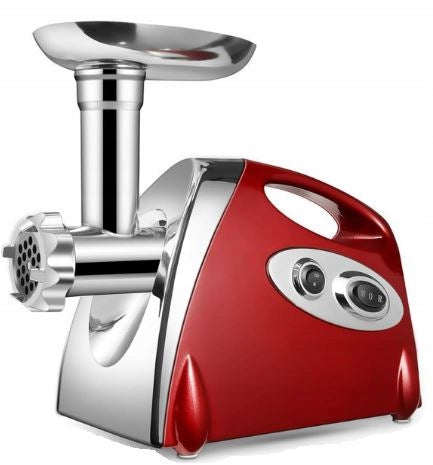 ELECTRIC MEAT GRINDER + SAUSAGE CAP 2800W RED