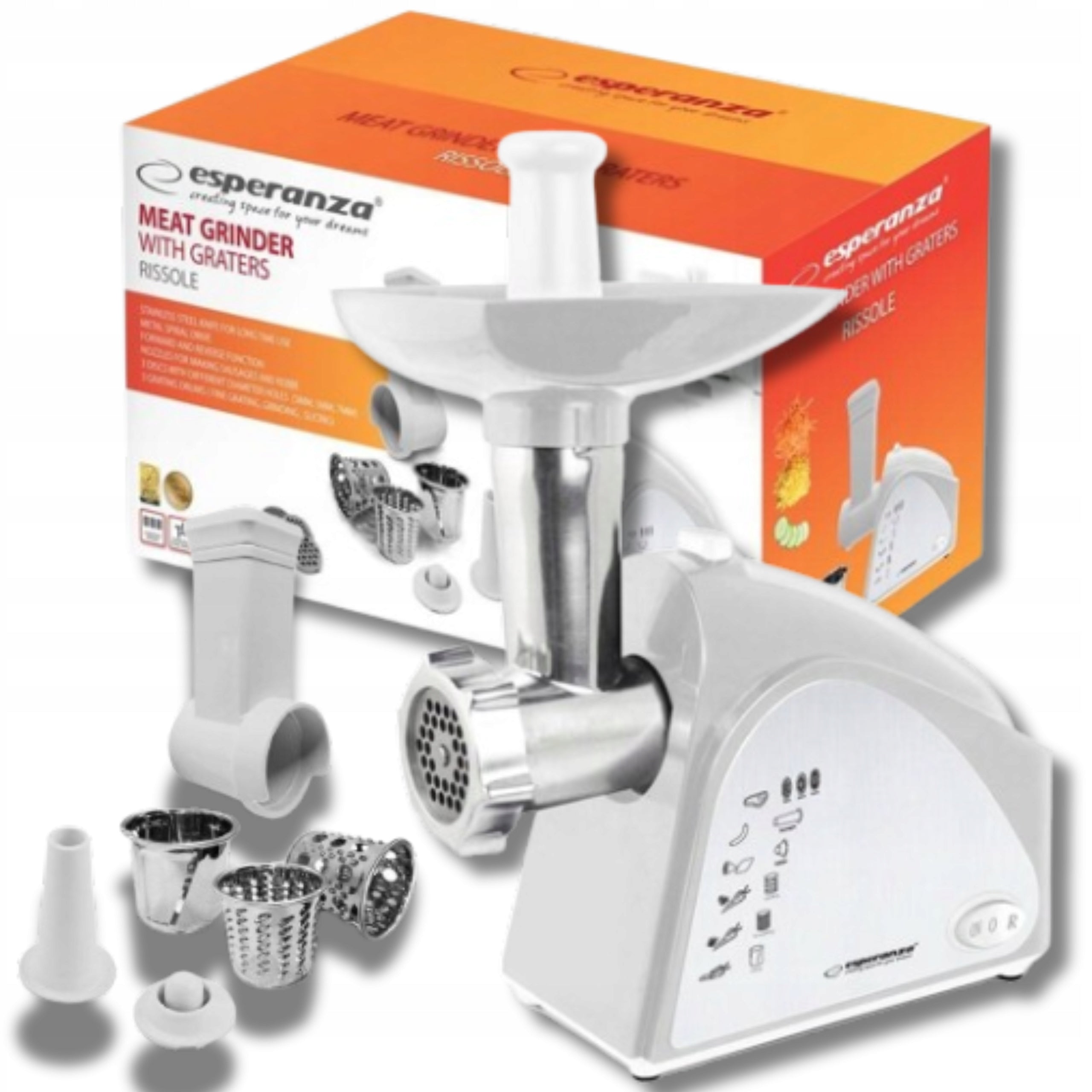 ELECTRIC MEAT GRINDER SAUSAGE SHREDDER 2200W Manufacturer code MASZYNKA ELEKTRYCZNA DO MIELENIA MIĘSA 2200W