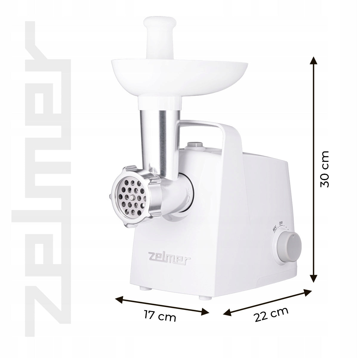 ELECTRIC MEAT GRINDER ZELMER SHREDDER 300W 1,5 KG/MIN Packaging status original