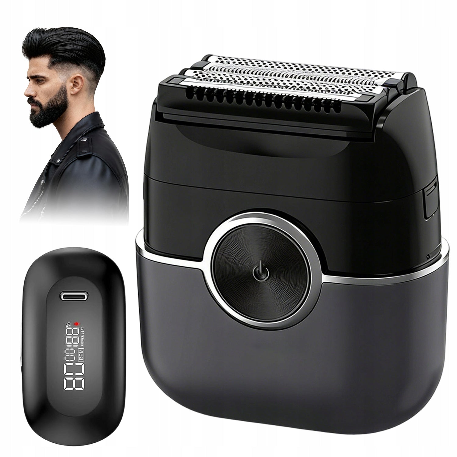 ELECTRIC MEN'S SHAVER 4 HEADS LED DISPLAY FAST CHARGING