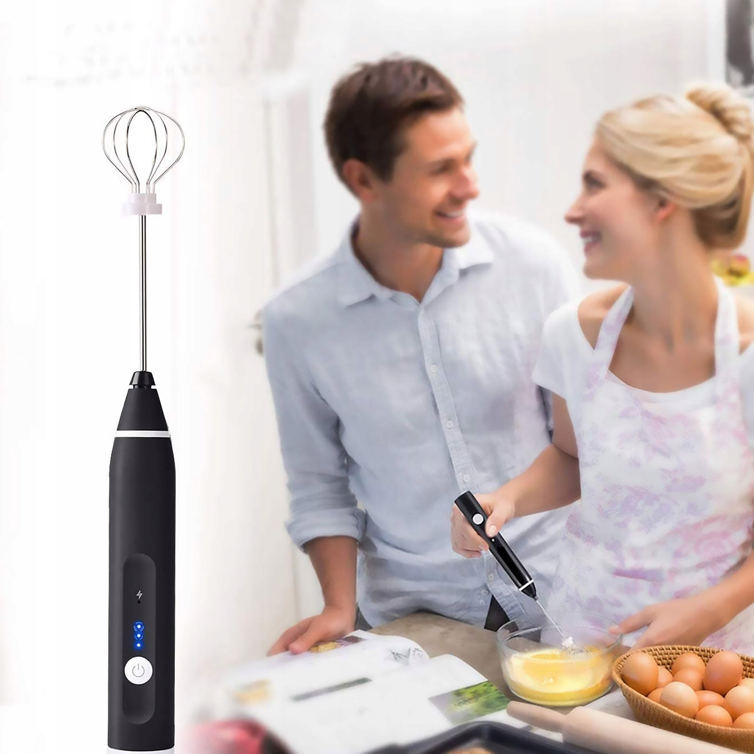 ELECTRIC MILK FROTHER COFFEE BEATER MIXER