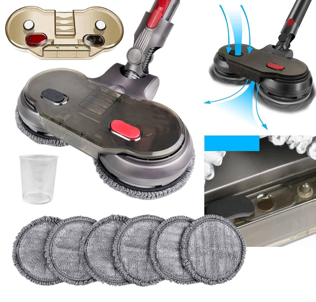 ELECTRIC MOP OVERLAY FOR DYSON V7, V8, V10, V11 and V15 2in1