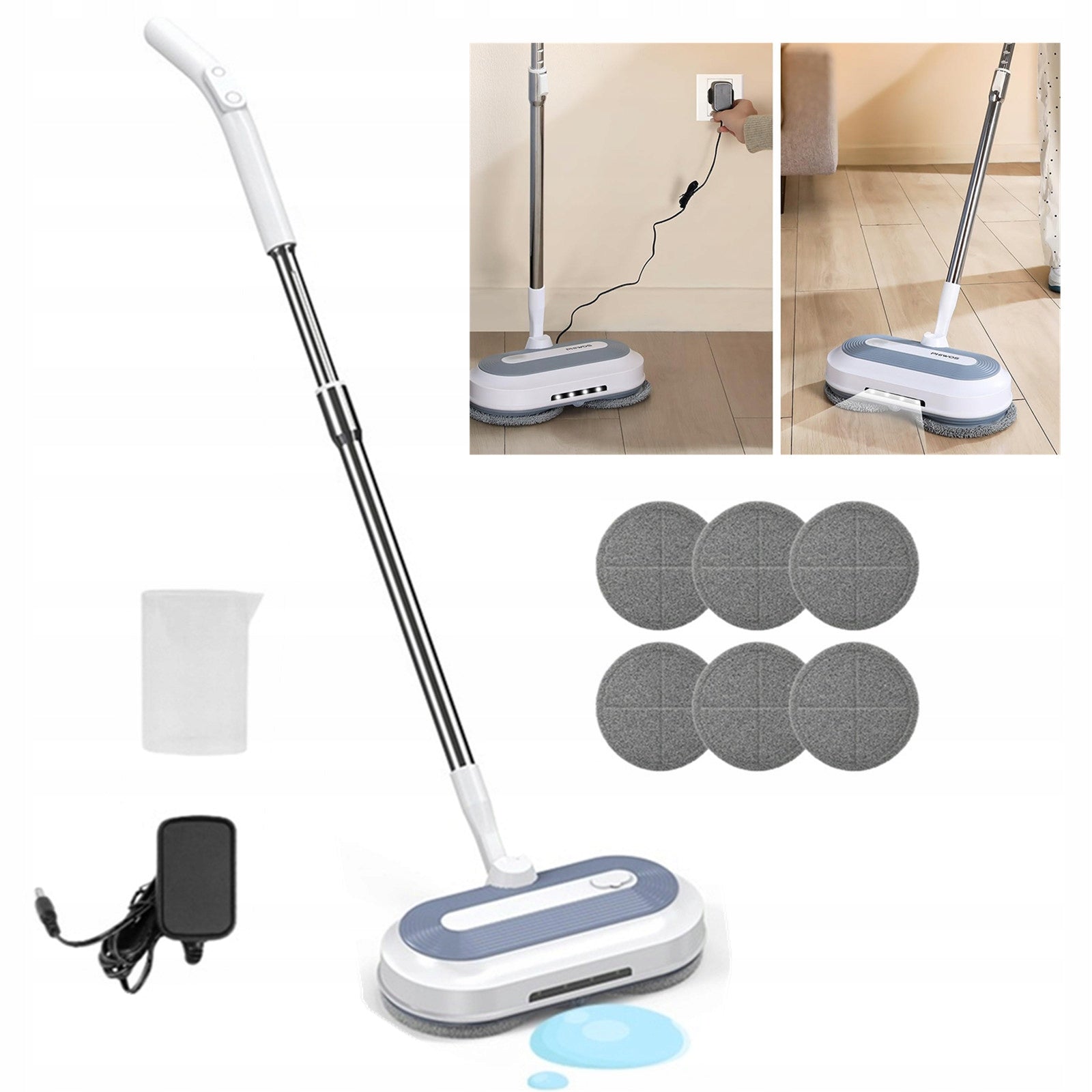 ELECTRIC MOP WIRELESS , ROTARY, LED, 290ML, ADJUSTABLE FRAME