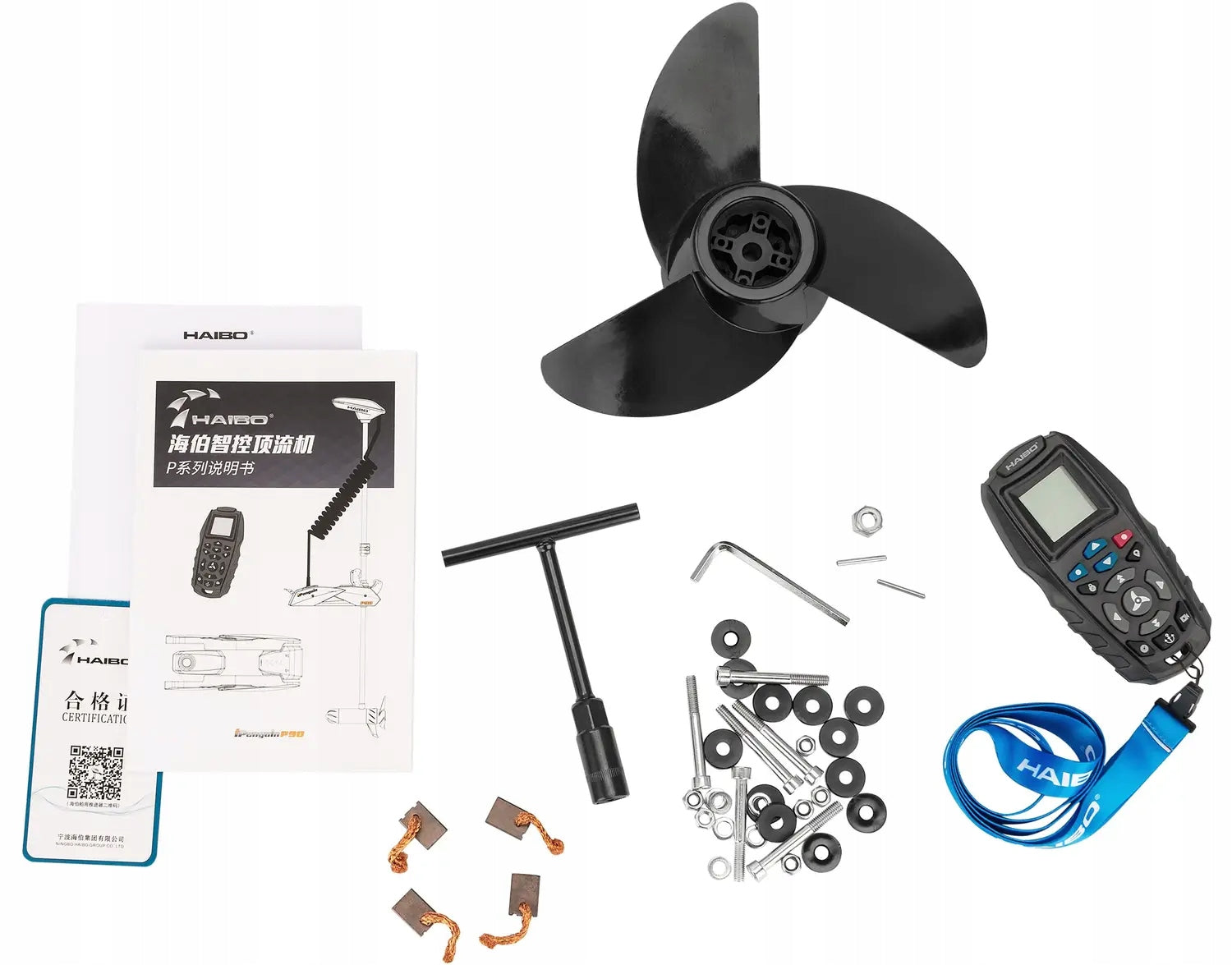 ELECTRIC MOTOR HAIBO BOW WITH REMOTE CONTROL iPENGUIN P90 80" 203 cm Packaging status original