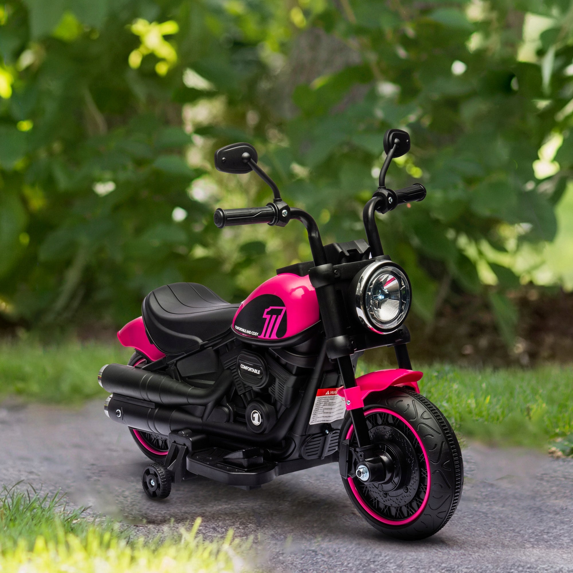ELECTRIC MOTORCYCLE FOR CHILDREN WITH LED SIDE WHEELS Manufacturer code 370-283V90PK