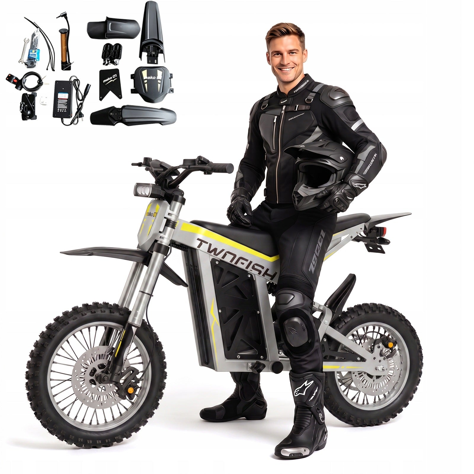 ELECTRIC MOTORCYCLE TWOFISH mako 01 5000W 52V/25Ah 78Km/h 100Km NFC