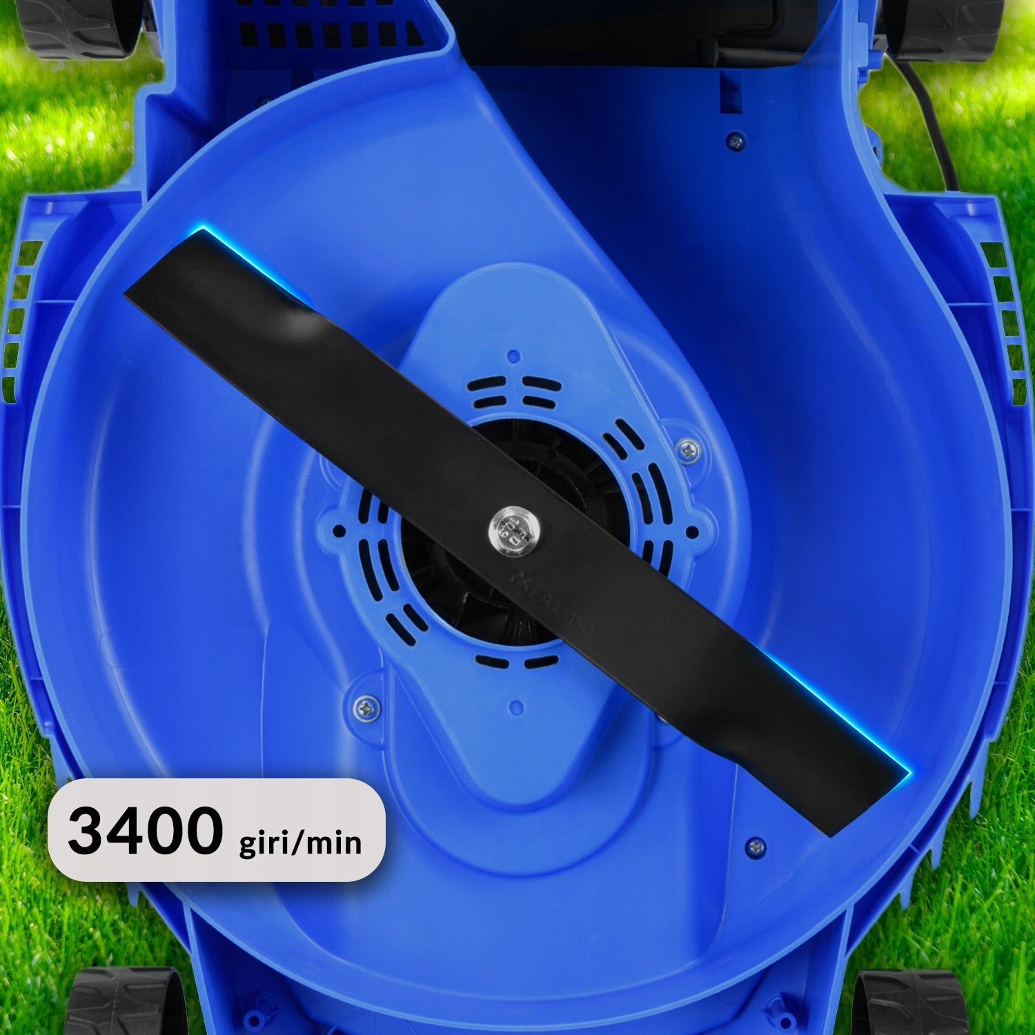 ELECTRIC MOWER LIGHT STRONG FOR GRASS ADJUSTABLE LARGE BASKET 30L 2000W Engine power 2000 W
