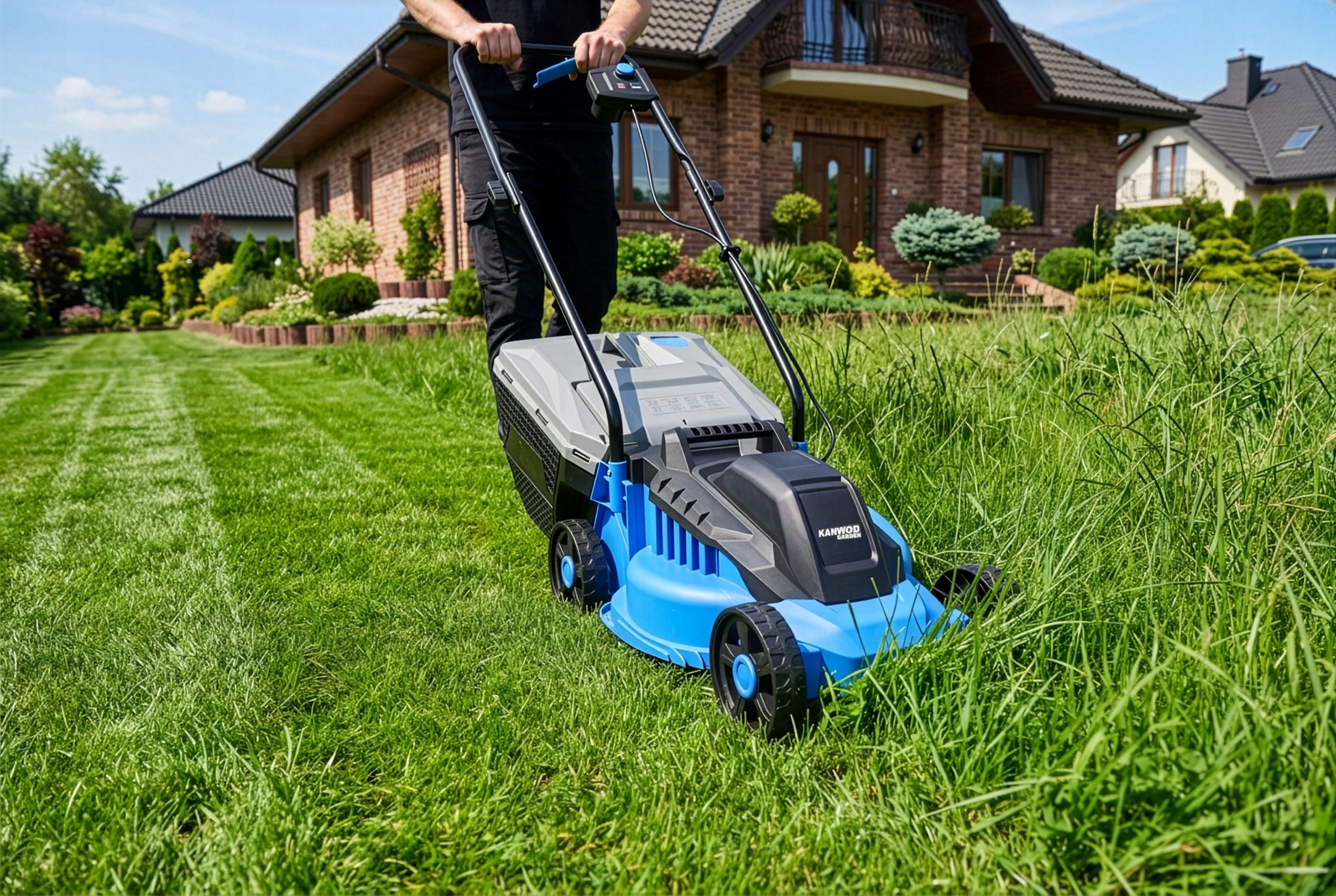 ELECTRIC MOWER LIGHT STRONG FOR GRASS ADJUSTABLE LARGE BASKET 30L 2000W Packaging status original