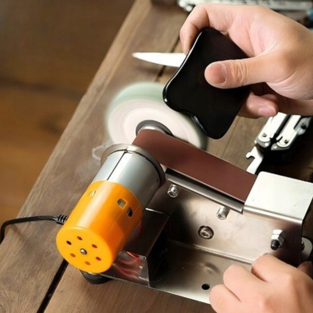 ELECTRIC MULTIFUNCTIONAL METAL TABLE BELT SANDER KNIFE SHARPENER Brand Sevico