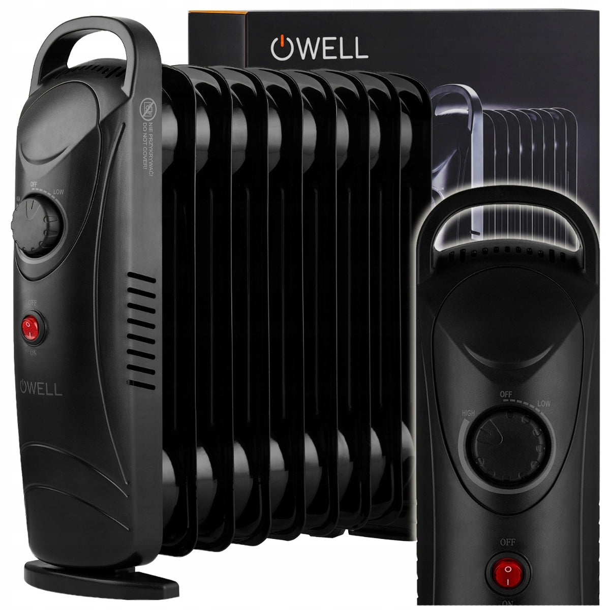 ELECTRIC OIL HEATER 1200W OILER 11 RIBS THERMOSTAT ADJUSTMENT