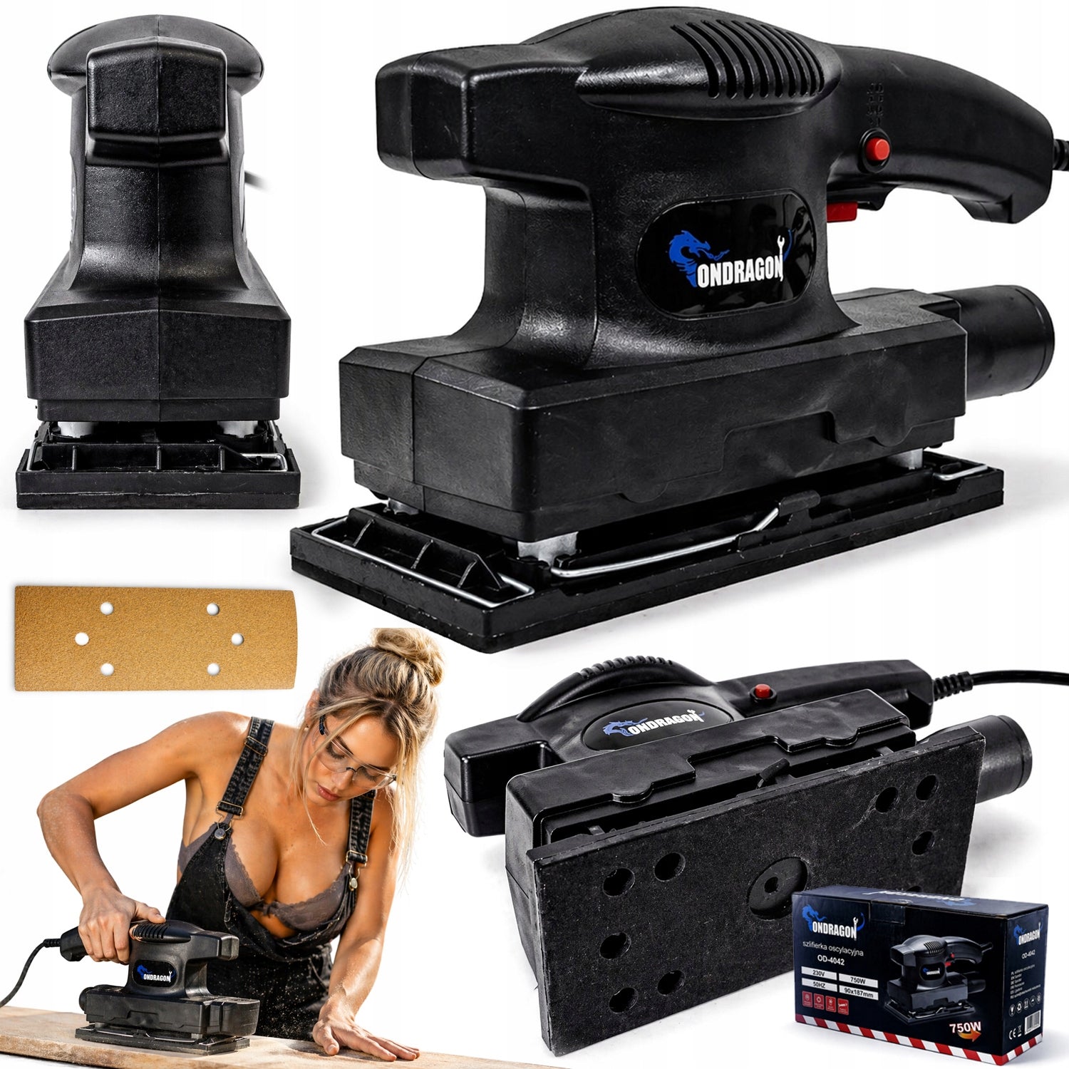 ELECTRIC OSCILLATING GRINDER 750W FOR WOOD GYPSUM STRONG 12 000 rpm