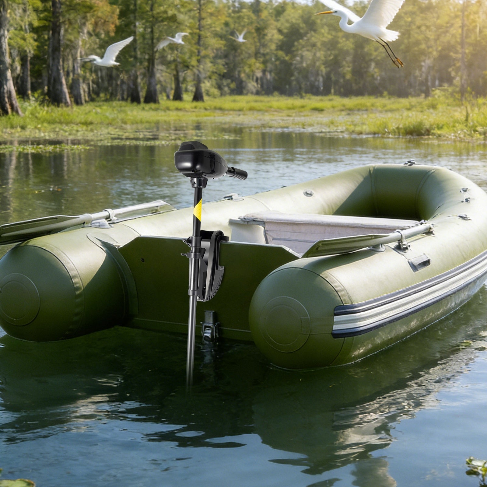 ELECTRIC OUTBOARD ENGINE 12V 80LBS LOAD 5 GEARS FORWARD, 3 GEARS REVERSE Packaging status original