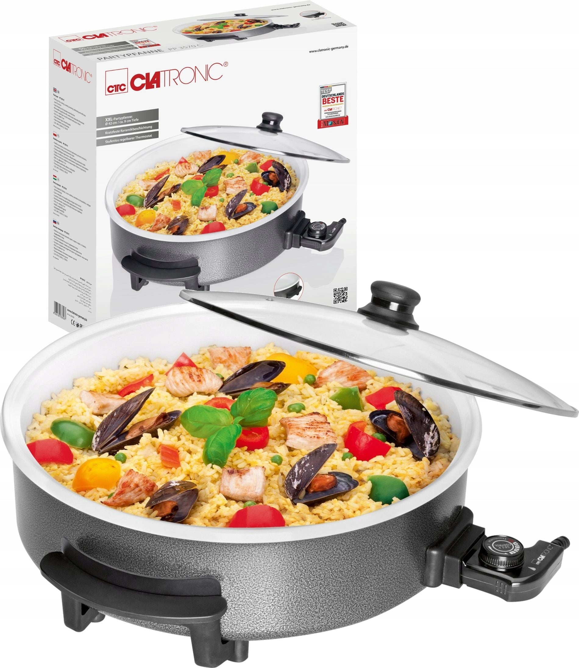ELECTRIC PAN LARGE XXL NONSTICK MULTIPLET 42cm 1500W EAN (GTIN) 4006160636567