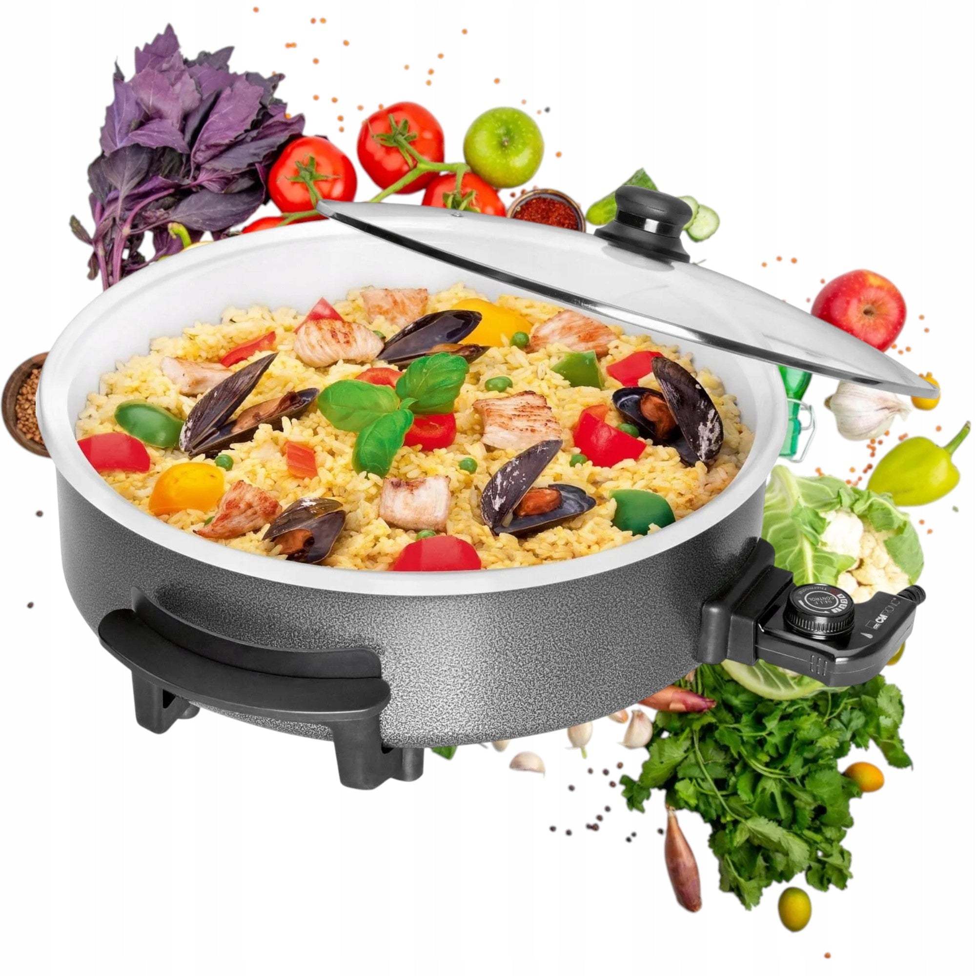 ELECTRIC PAN LARGE XXL NONSTICK MULTIPLET 42cm 1500W