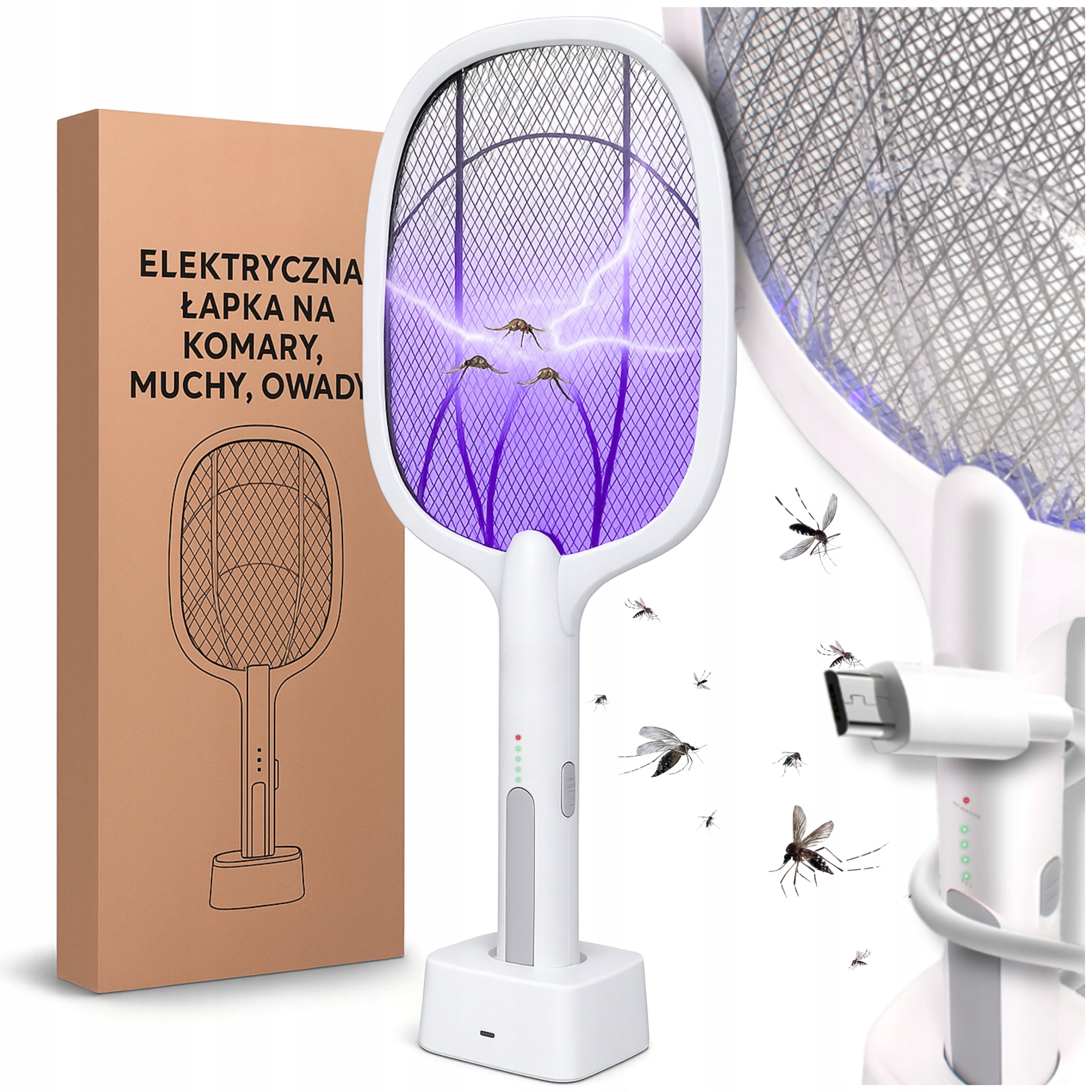 ELECTRIC PAW FLY STAVE INSECT PACK MOSQUITOES GLARING CURRENT 2in1