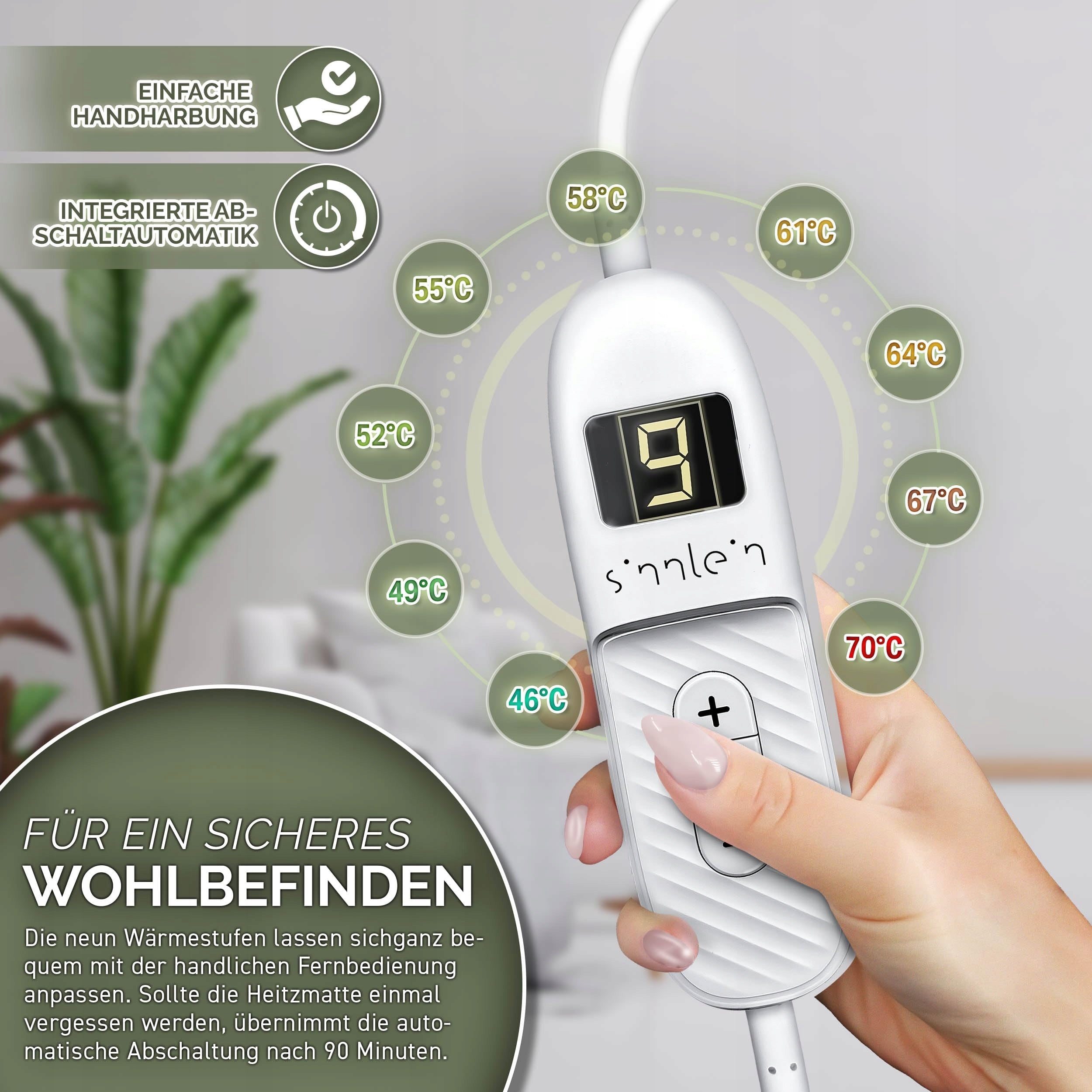 ELECTRIC PILLOW 42x32 CM FLEECE HEATING 6 LEVELS OF HEATING EAN (GTIN) 5906521502014