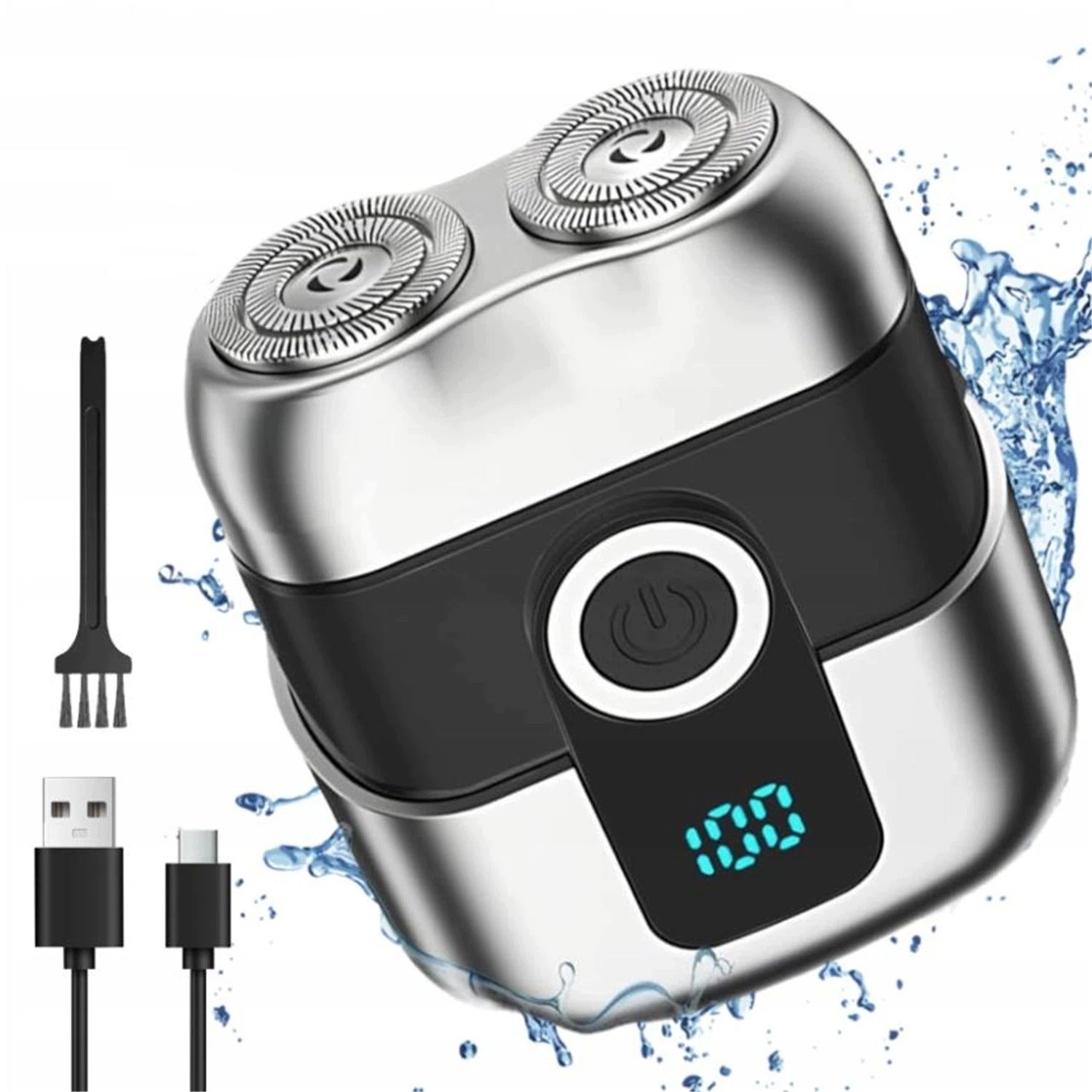 ELECTRIC POCKET SHAVER MINI FOR BEARD MALE IP6 LED DISPLAY