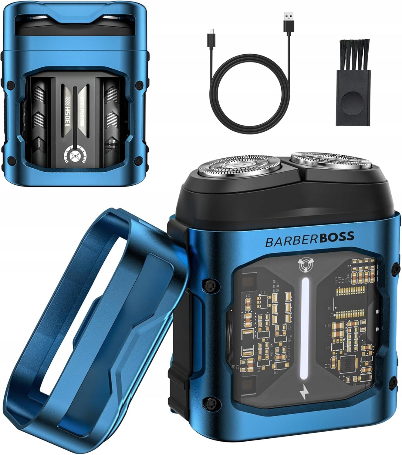 ELECTRIC POCKET SHAVER ROTARY USB TRAVEL IPX6