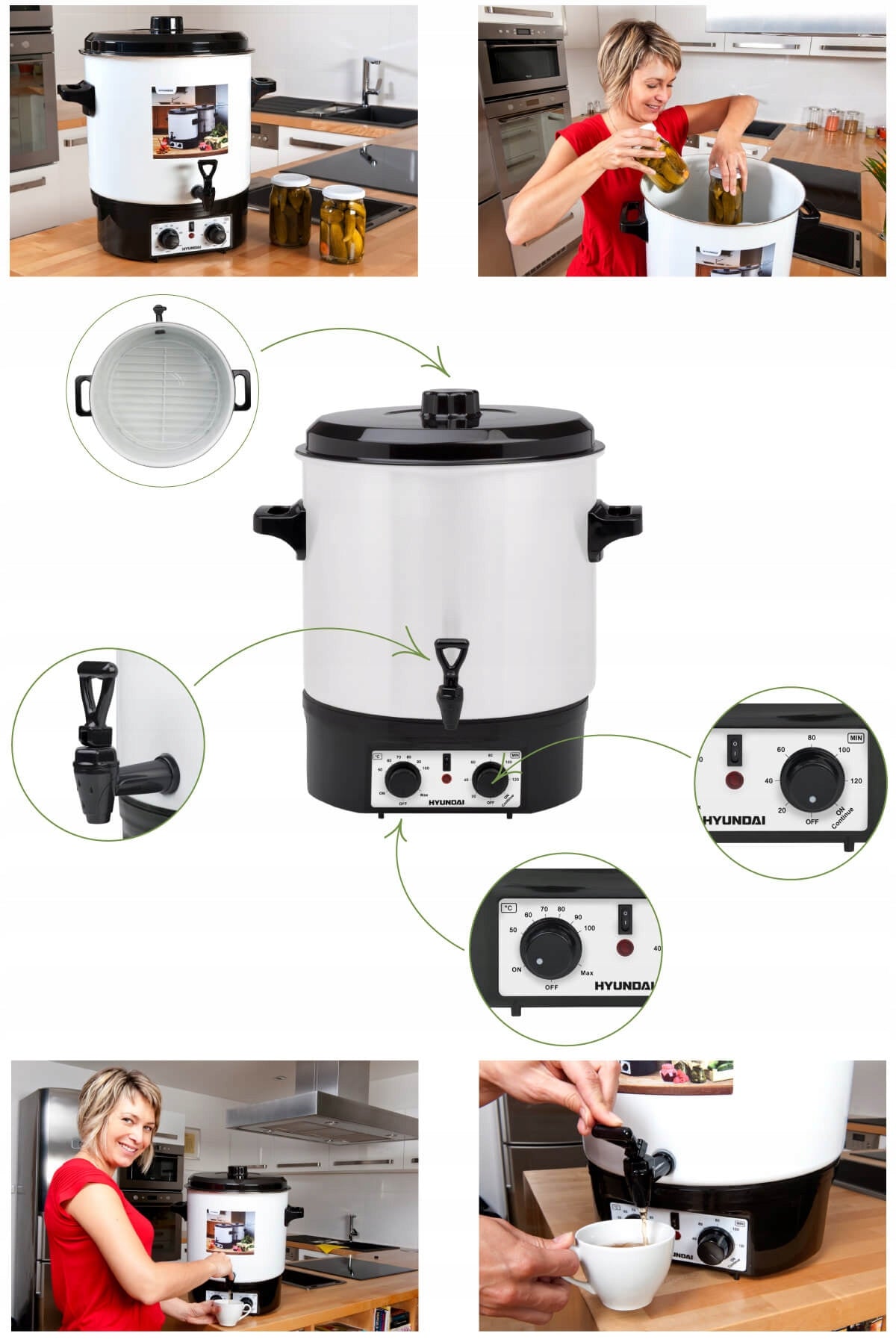 ELECTRIC POT FOR PASTEURIZATION OF PRESERVES 27L HYUNDAI