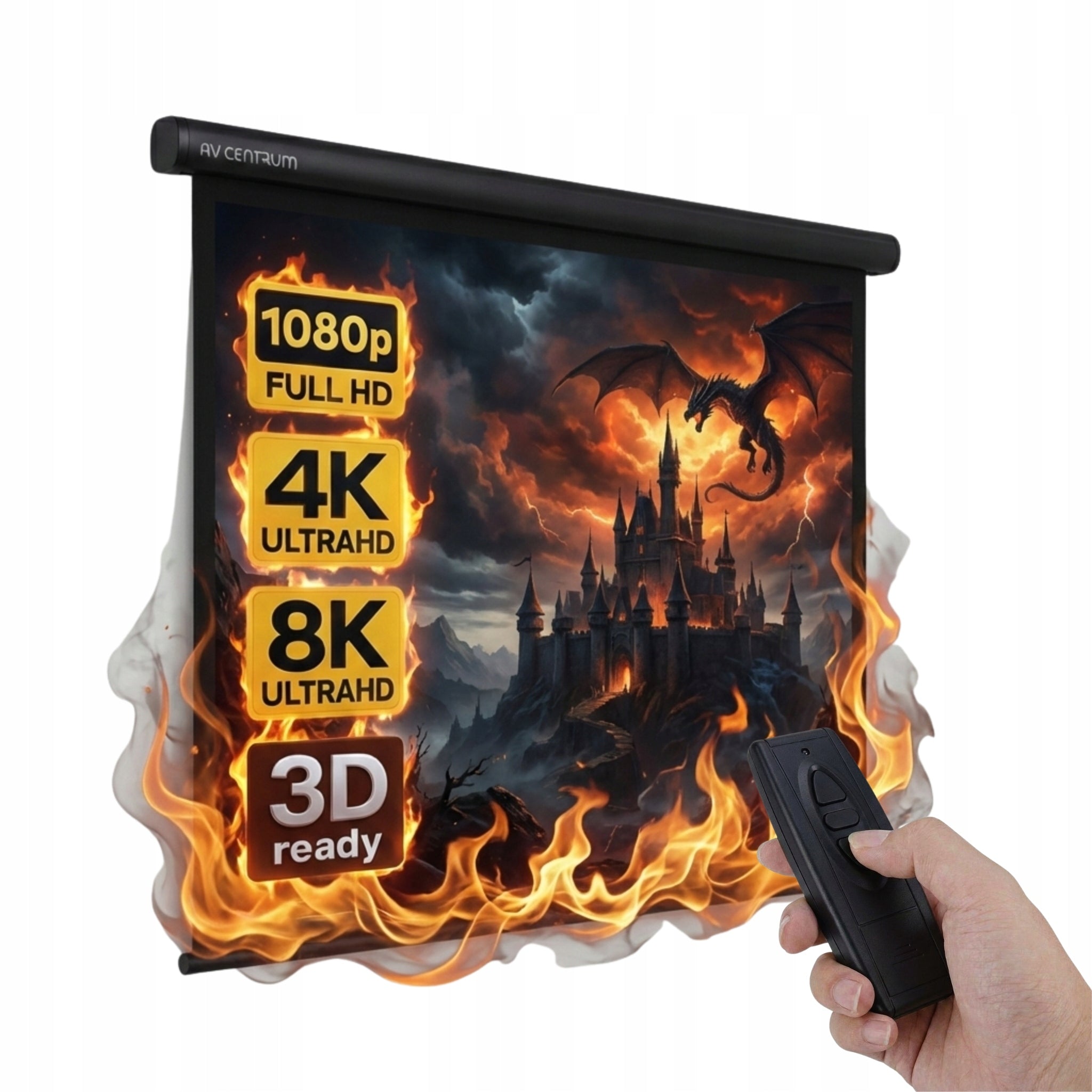 ELECTRIC PROJECTION SCREEN AVC-E160B 80" 160X120 AVCENTRUM BLACK PREMIUM Manufacturer code AVC-E160B