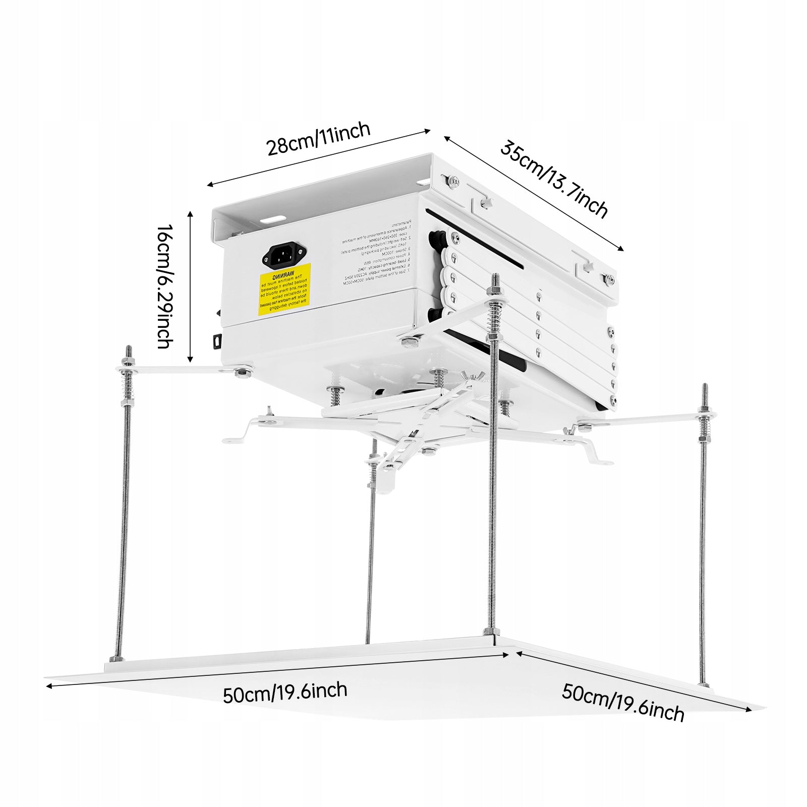 ELECTRIC PROJECTOR HANGER CEILING MOUNT HOLDER REMOTE CONTROL 10KG LOAD Manufacturer code 081516