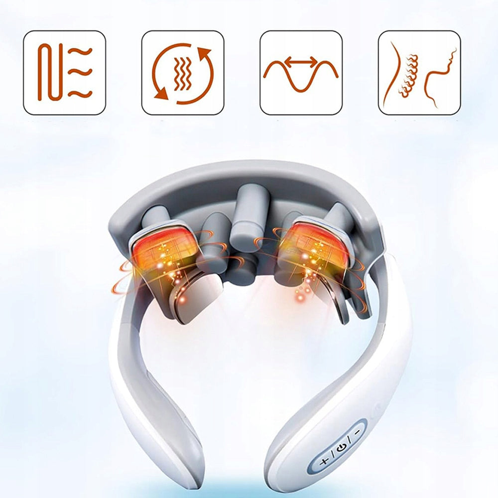 ELECTRIC PULSE NECK MASSAGER 9 HEADS HEATING FOR PAIN NECK MASSAGE Brand no brand