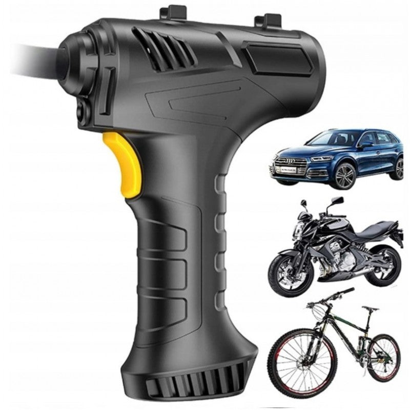 ELECTRIC PUMP BICYCLE CAR COMPRESSOR WIRELESS COMPRESSOR Color black