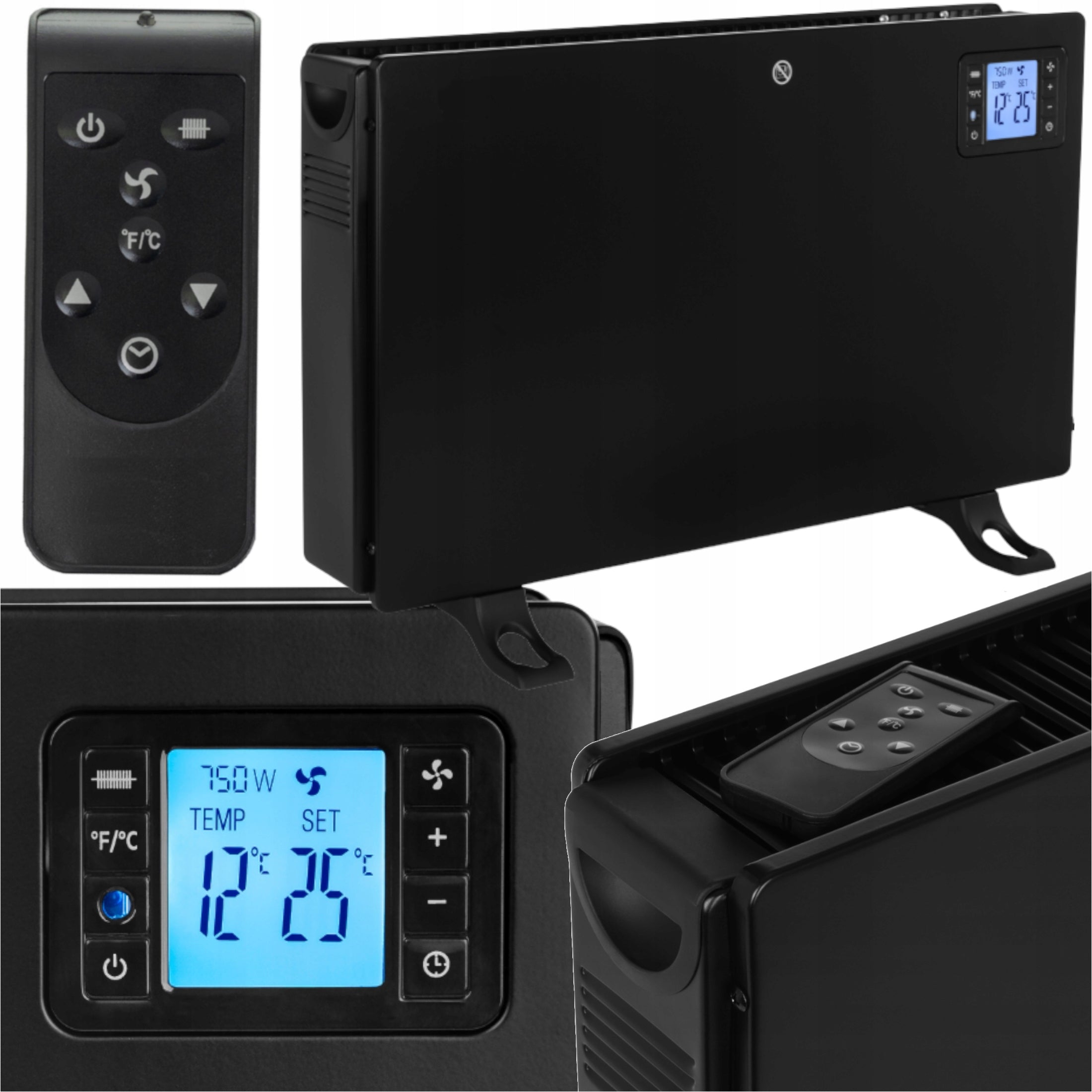 ELECTRIC RADIATOR CONVECTOR HEATER WITH ERKAN REMOTE CONTROL AND A LOT OF OPTIONS