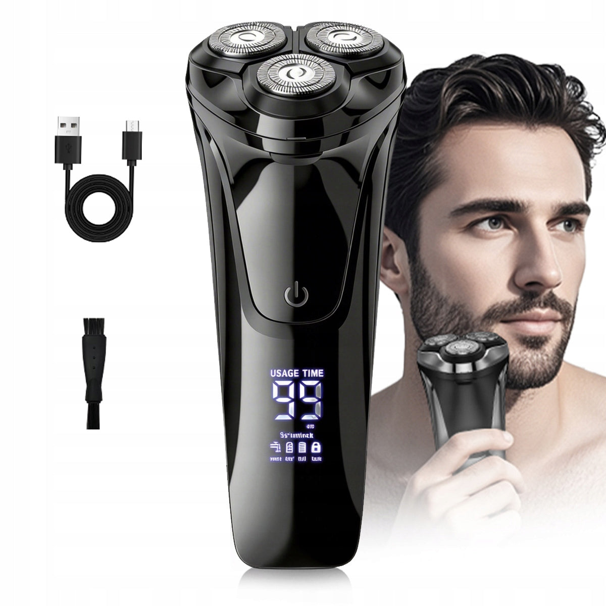 ELECTRIC RAZOR SHAVER WATERPROOF BEARD TRIMMER