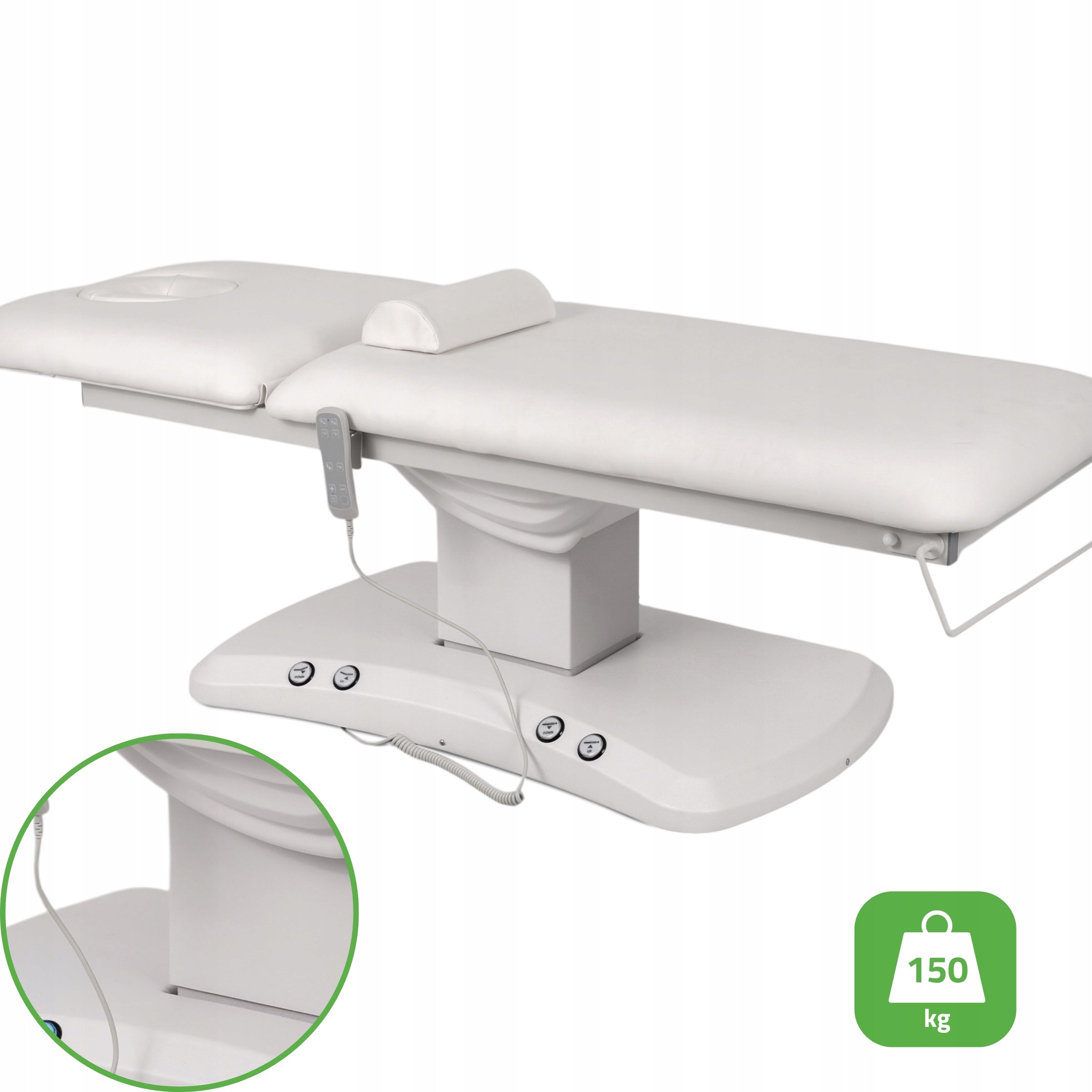 ELECTRIC REHABILITATION TABLE FOR MASSAGE ESTELLA ERGO 2 WHITE REMOTE CONTROL HABYS Color white