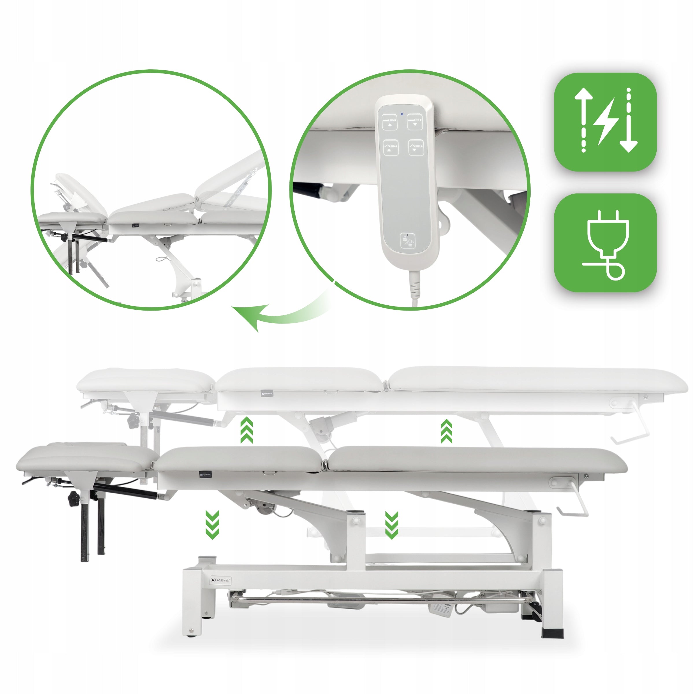 ELECTRIC REHABILITATION TABLE FORTIS 5 ERGO PILOT CONTROL FRAME HABYS Packaging status original