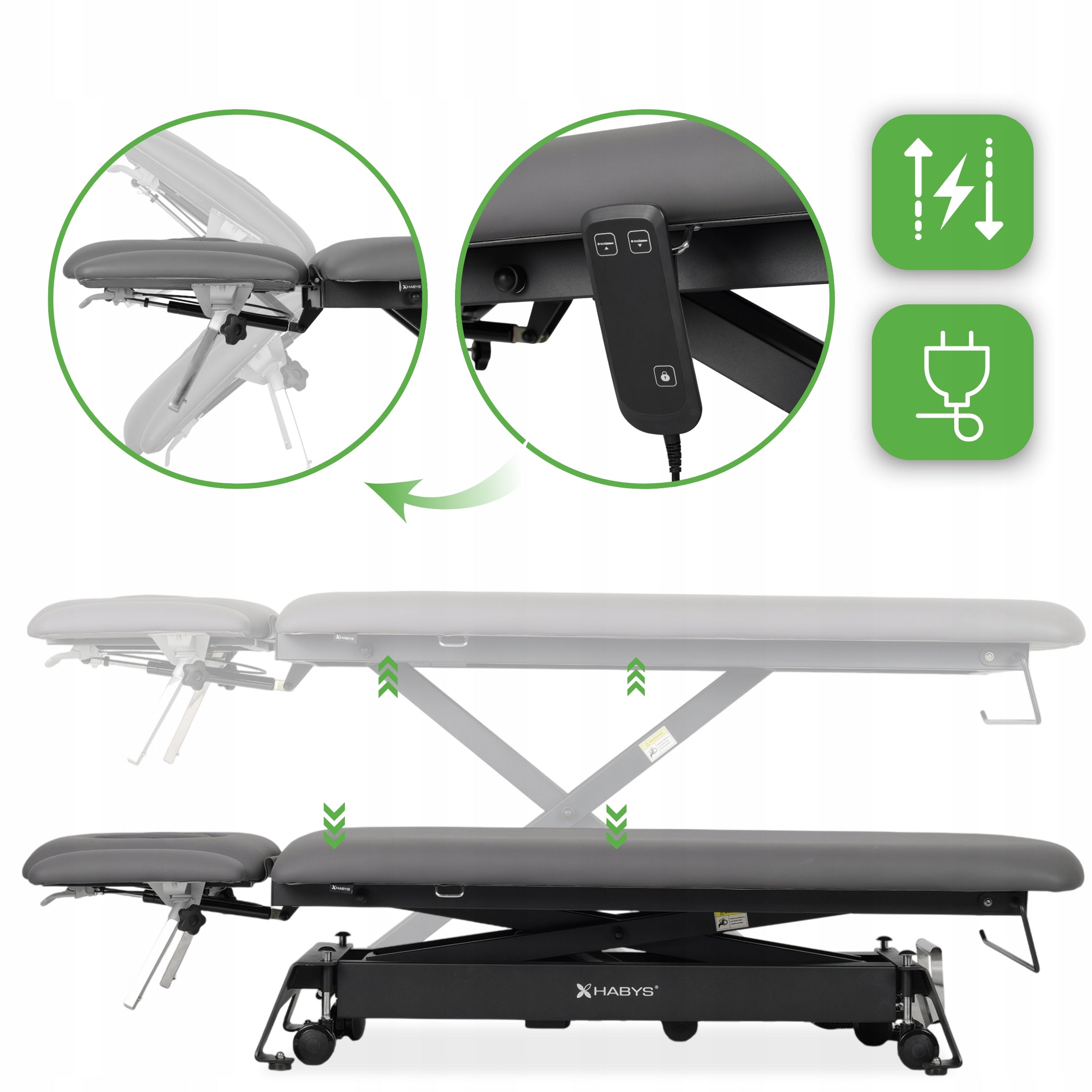 ELECTRIC REHABILITATION TABLE STATIONARY EVERO CROSS X4 PILOT HABYS Brand Habys