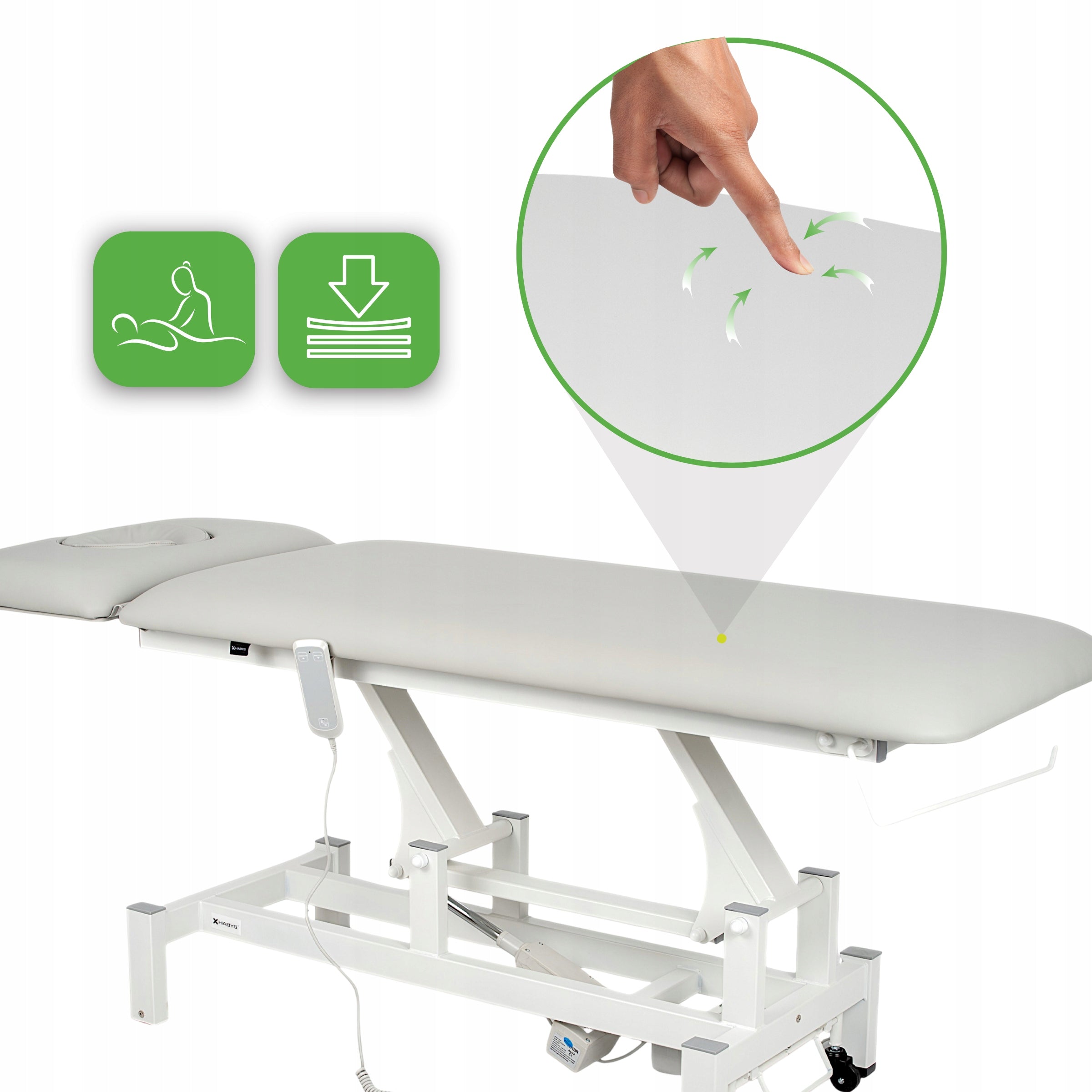 ELECTRIC REHABILITATION TABLE STATIONARY FORTIS 2 ERGO PILOT HABYS Medical device class I