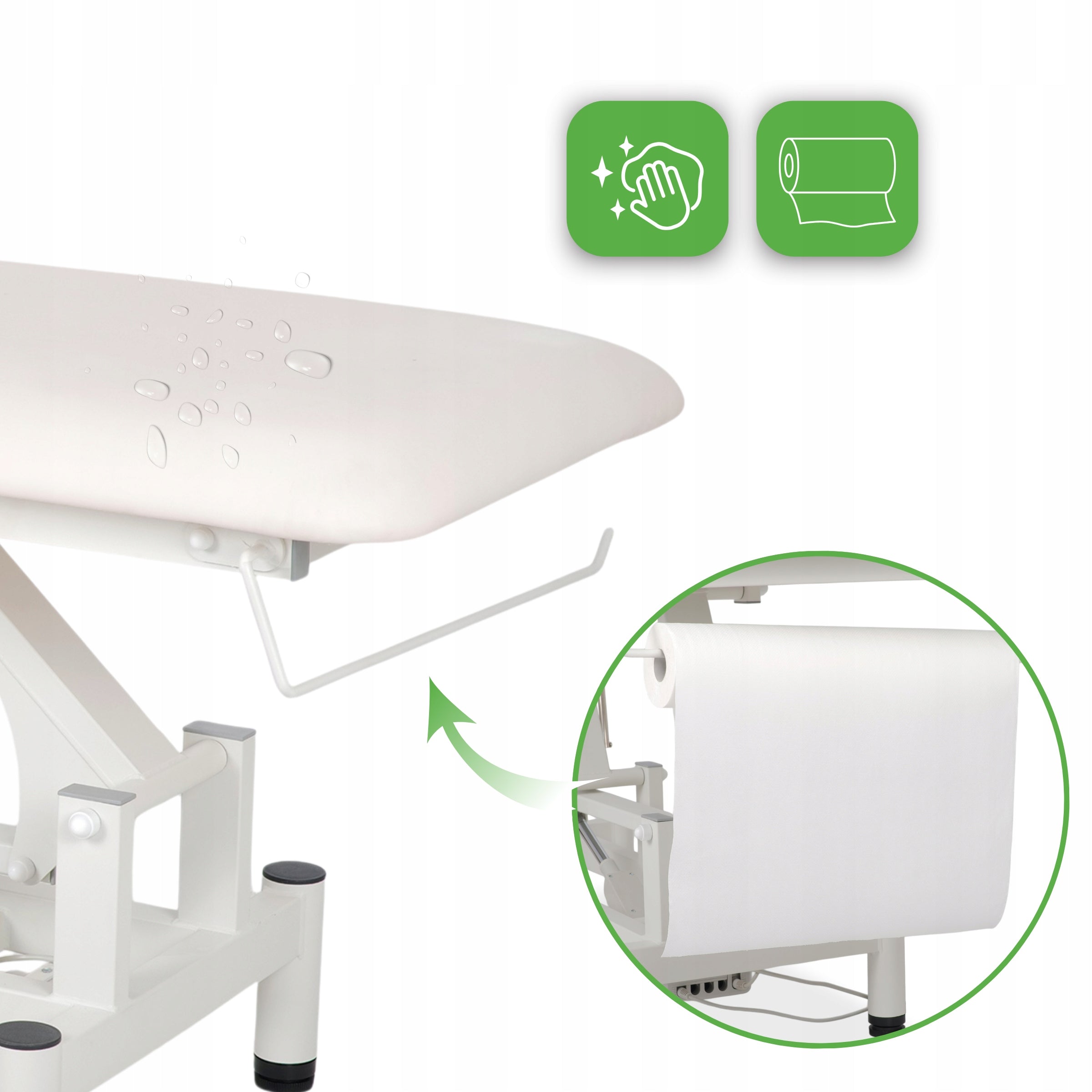 ELECTRIC REHABILITATION TABLE STATIONARY OPTIMA WHITE PILOT HABYS Kind stationary table