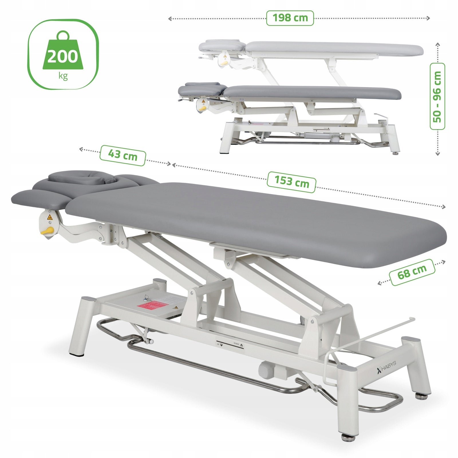 ELECTRIC REHABILITATION TABLE STATIONARY PROXIMA V4 ERGO CONTROL FRAME Manufacturer code Stacjonarny stół terapeutyczny Proxima