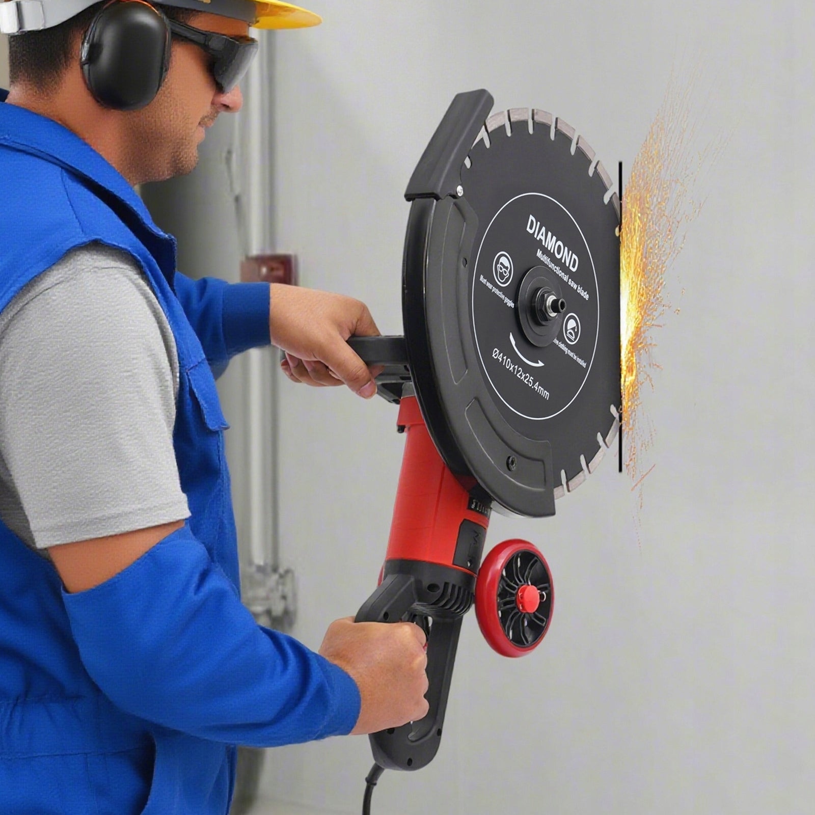 ELECTRIC SAW FOR CONCRETE/METAL/RED BRICK 4KW PURE COPPER MOTOR 410MM DISC Series ELECTRIC CONCRETE SAW