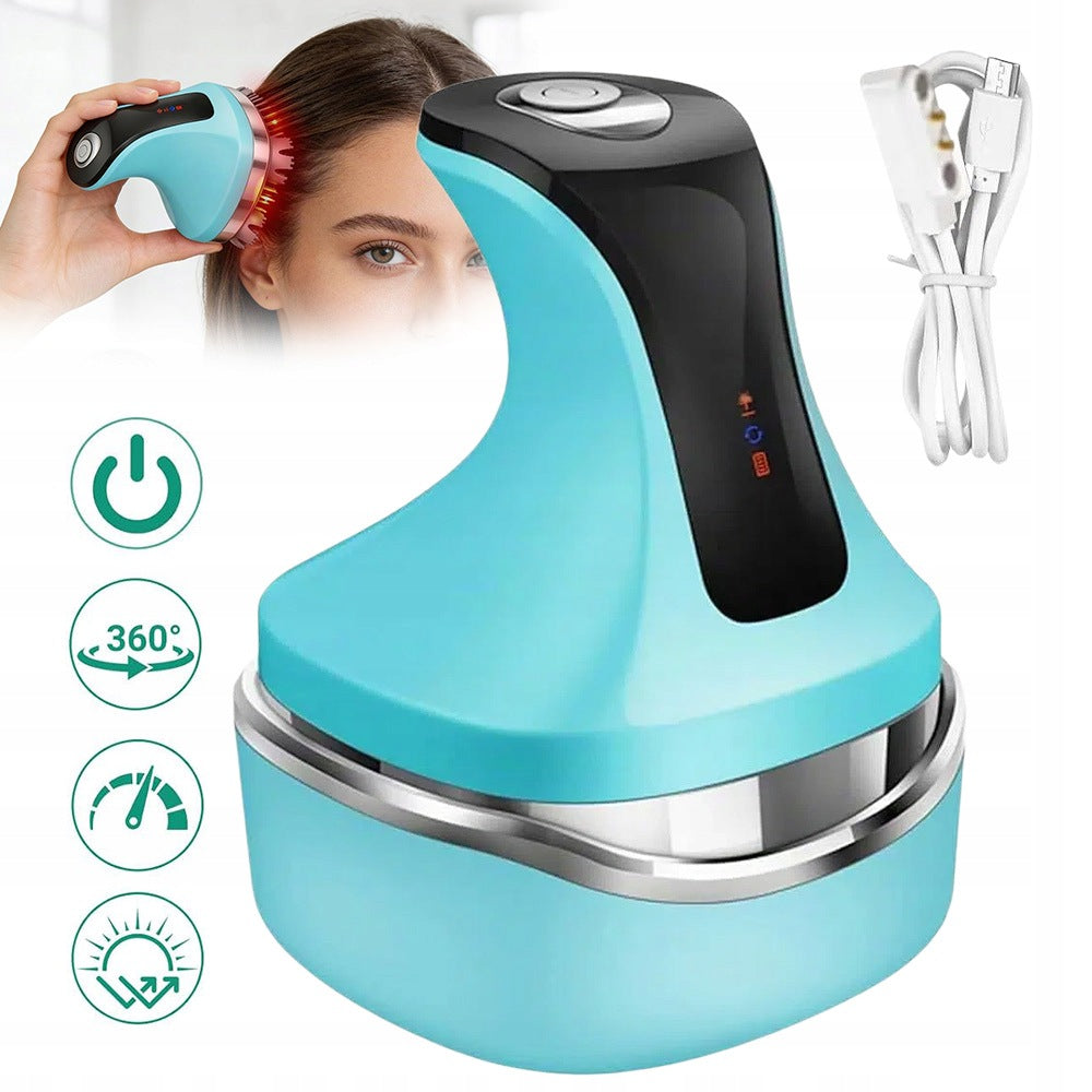 ELECTRIC SCALP MASSAGER 4 CORDLESS SILICONE HEADS