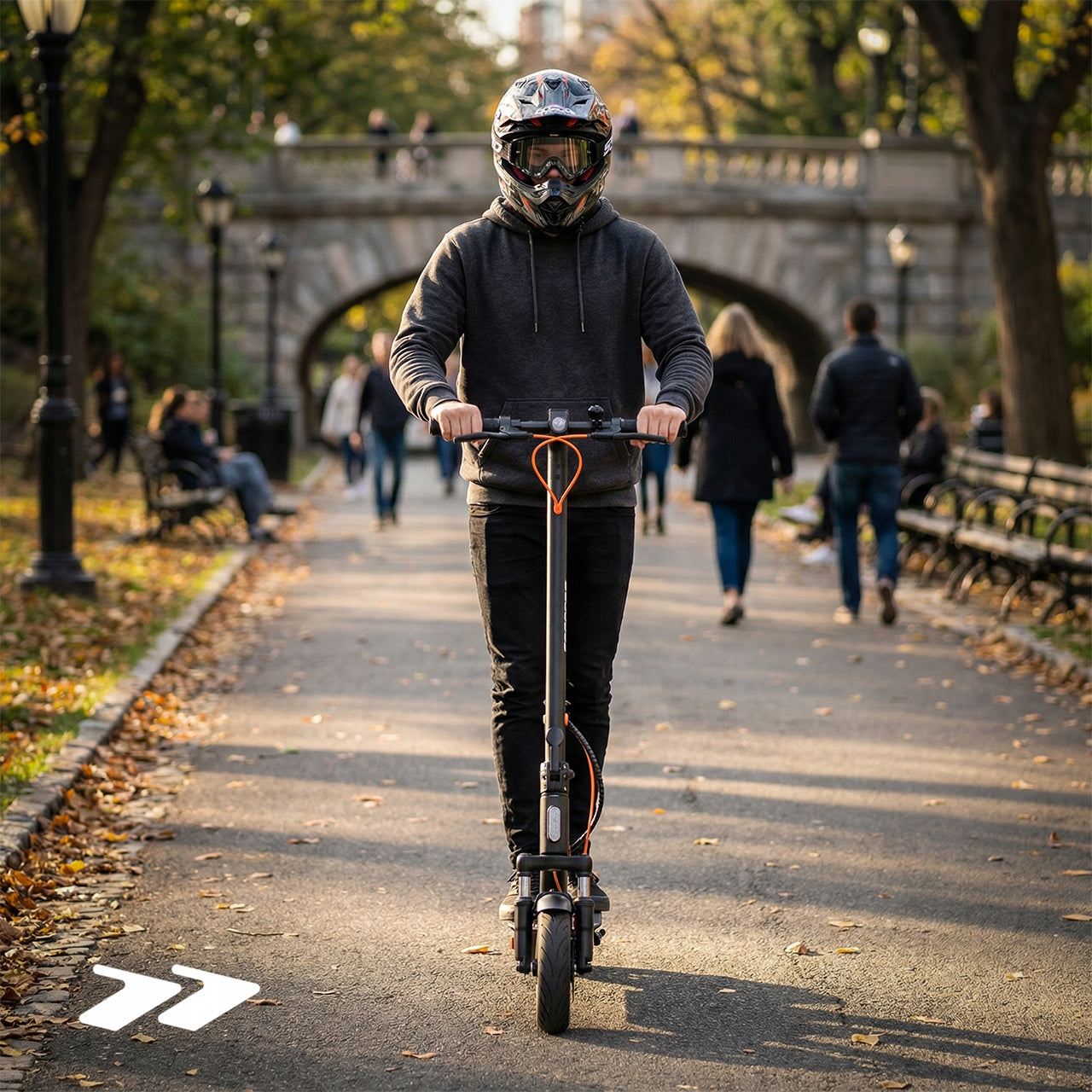 ELECTRIC SCOOTER FOR ADULTS OFF-ROAD SHOCK ABSORPTION 13AH 500W 45 KM Engine power 500 W