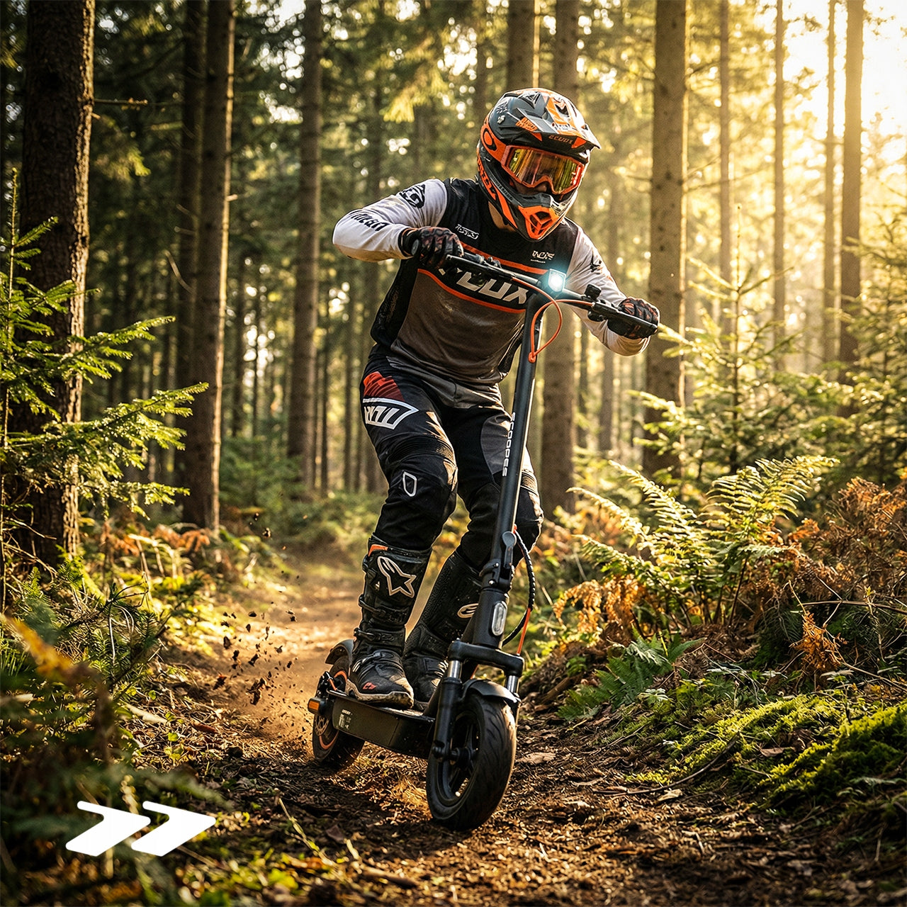 ELECTRIC SCOOTER FOR ADULTS OFF-ROAD SHOCK ABSORPTION 13AH 500W 45 KM Packaging status original