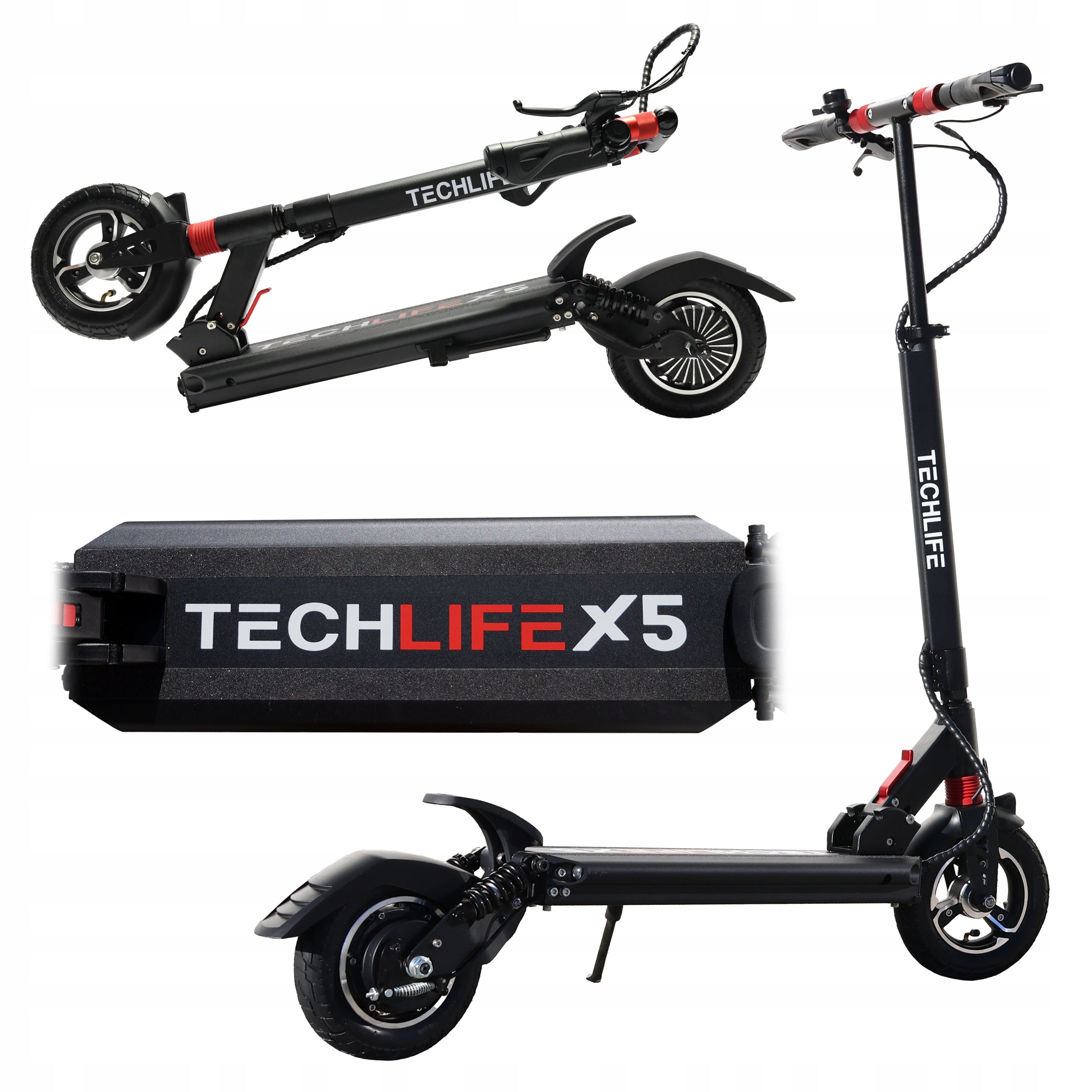 ELECTRIC SCOOTER LIGHTWEIGHT SMALL FOLDING gift for Communion TECHLIFE X5 V2