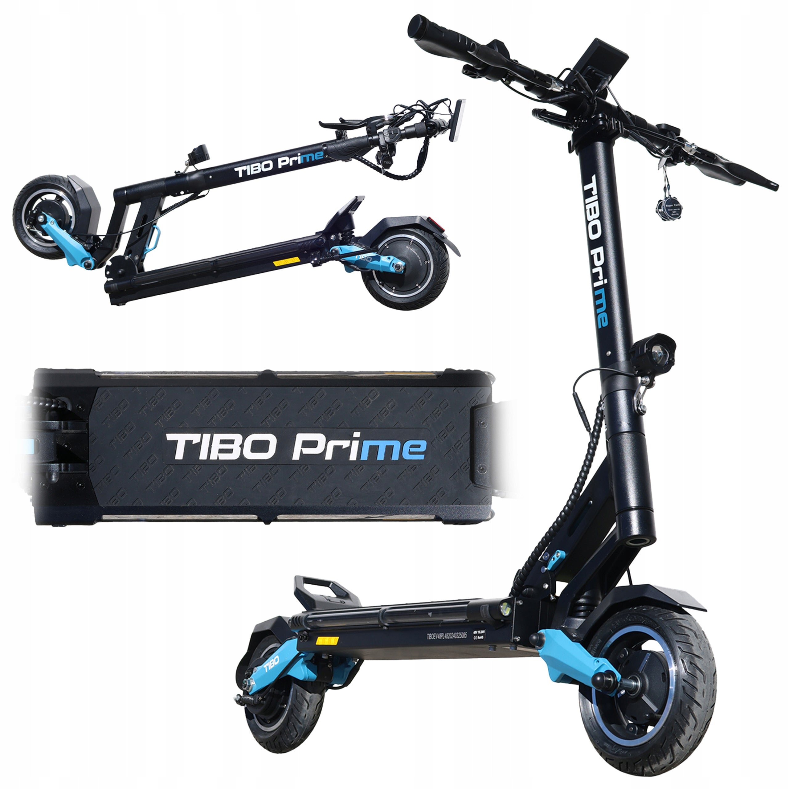 ELECTRIC SCOOTER PRO FOLDING RANGE 50KM FOR ADULTS TIBO PRIME V3