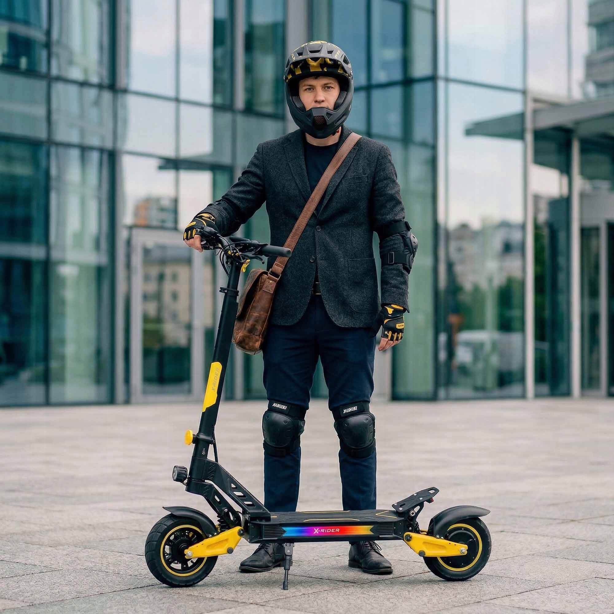 ELECTRIC SCOOTER XRIDER F10XPRO SHOCK ABSORPTION KERS 1400W PEAK 20Ah/48V Model Hulajnoga elektryczna Xrider XRES002F10XPro