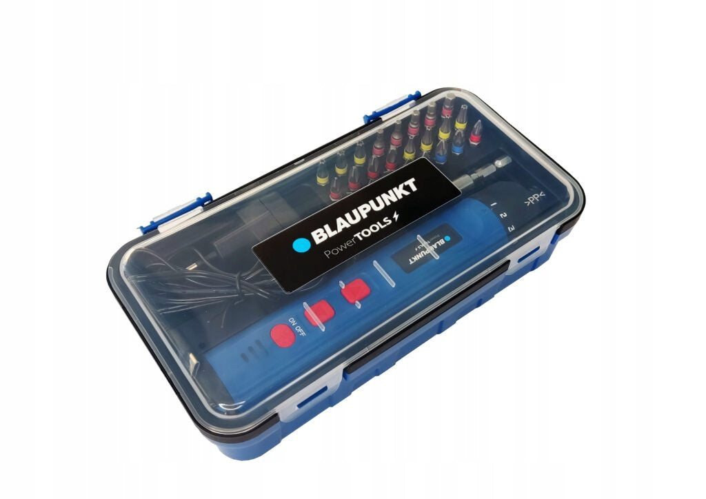 ELECTRIC SCREWDRIVER CORDLESS SCREWDRIVER 4V BLAUPUNKT SET OF 26 BITS Voltage (V) 4 V